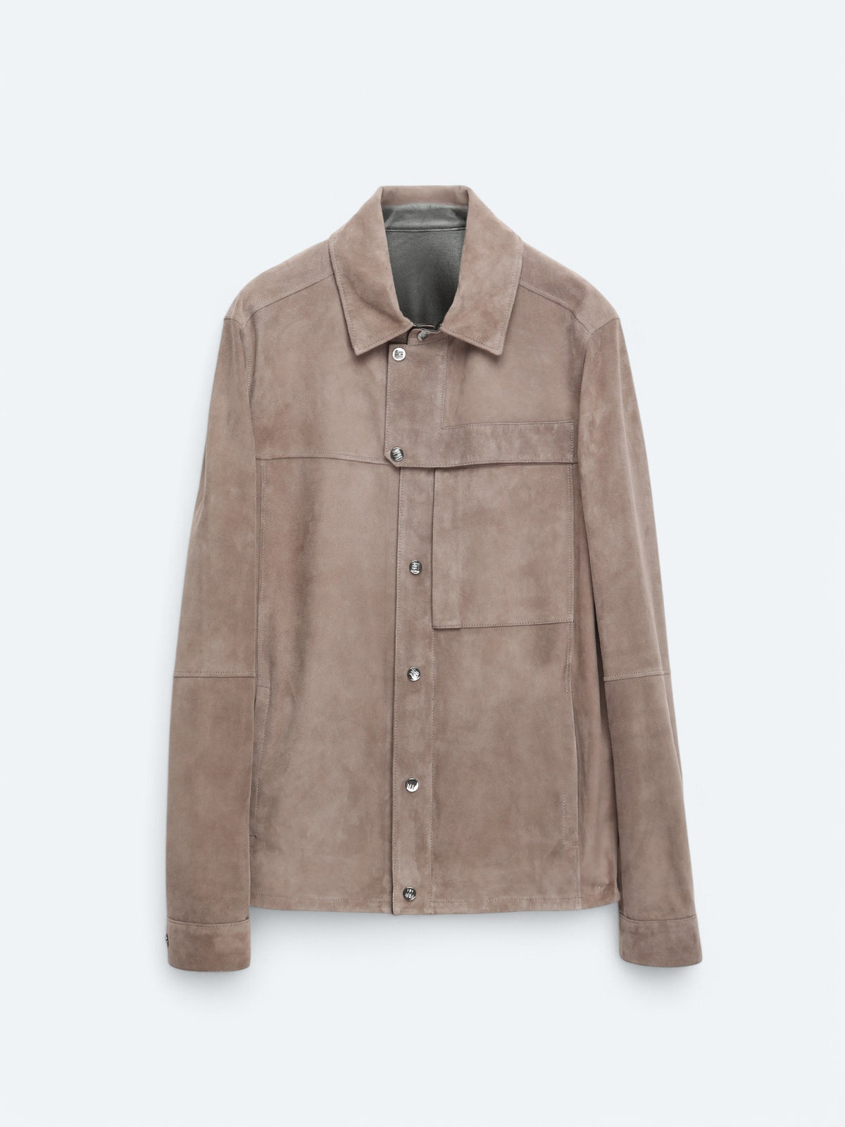 Vizon Regular Fit Gömlek Yaka Smart Casual Deri Mont