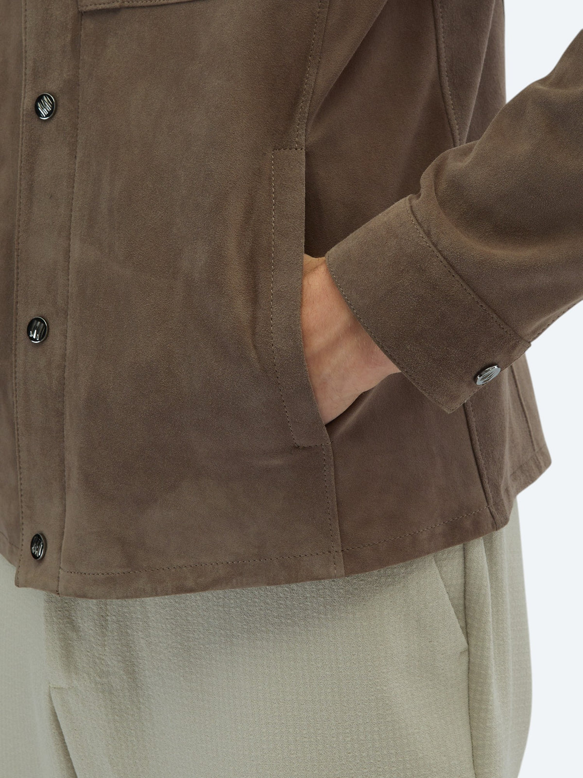 Vizon Regular Fit Gömlek Yaka Smart Casual Deri Mont