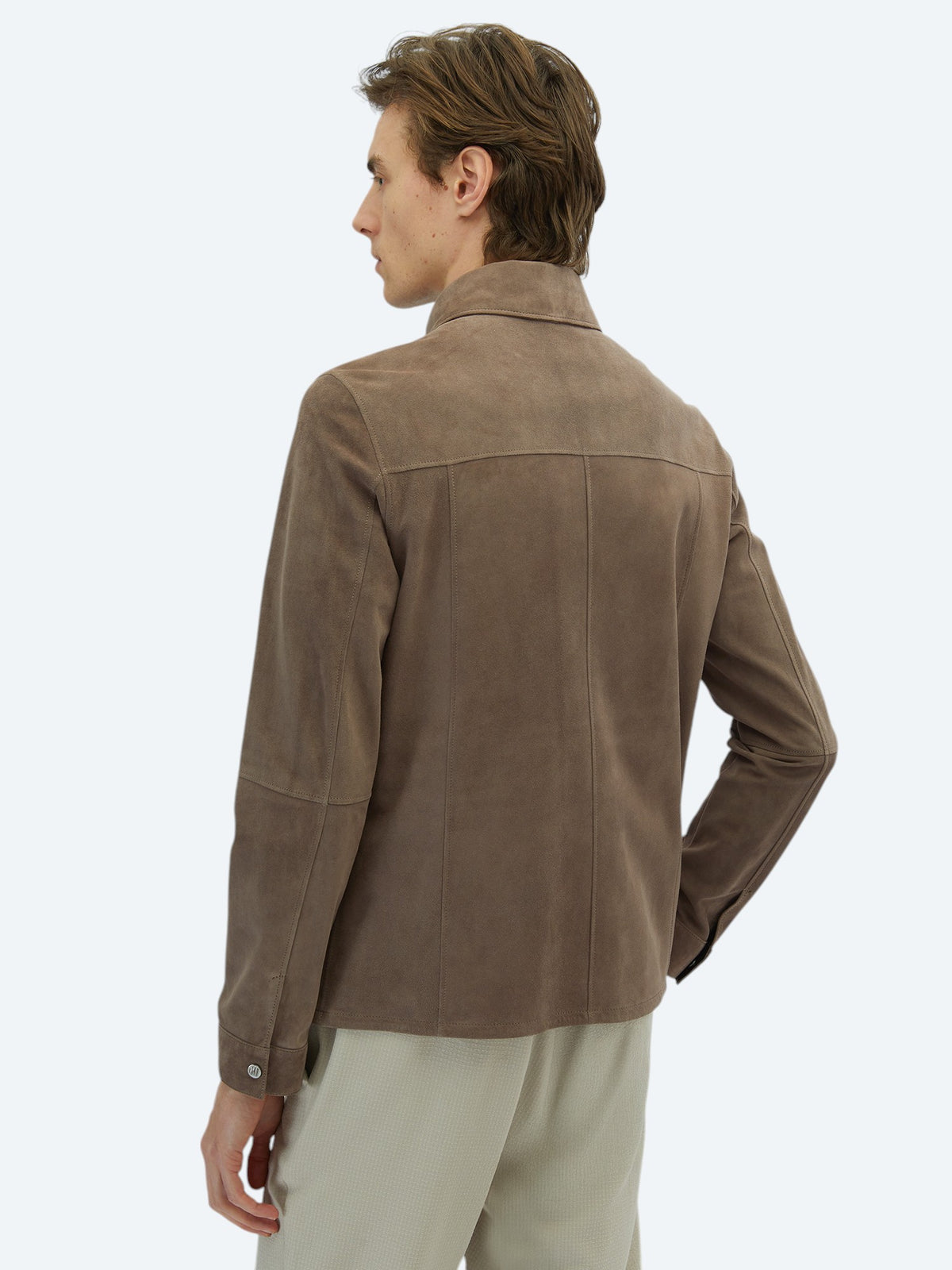 Vizon Regular Fit Gömlek Yaka Smart Casual Deri Mont