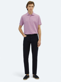 Lacivert Düz Dokuma Regular Fit Casual Pamuk Karışımlı Pantolon