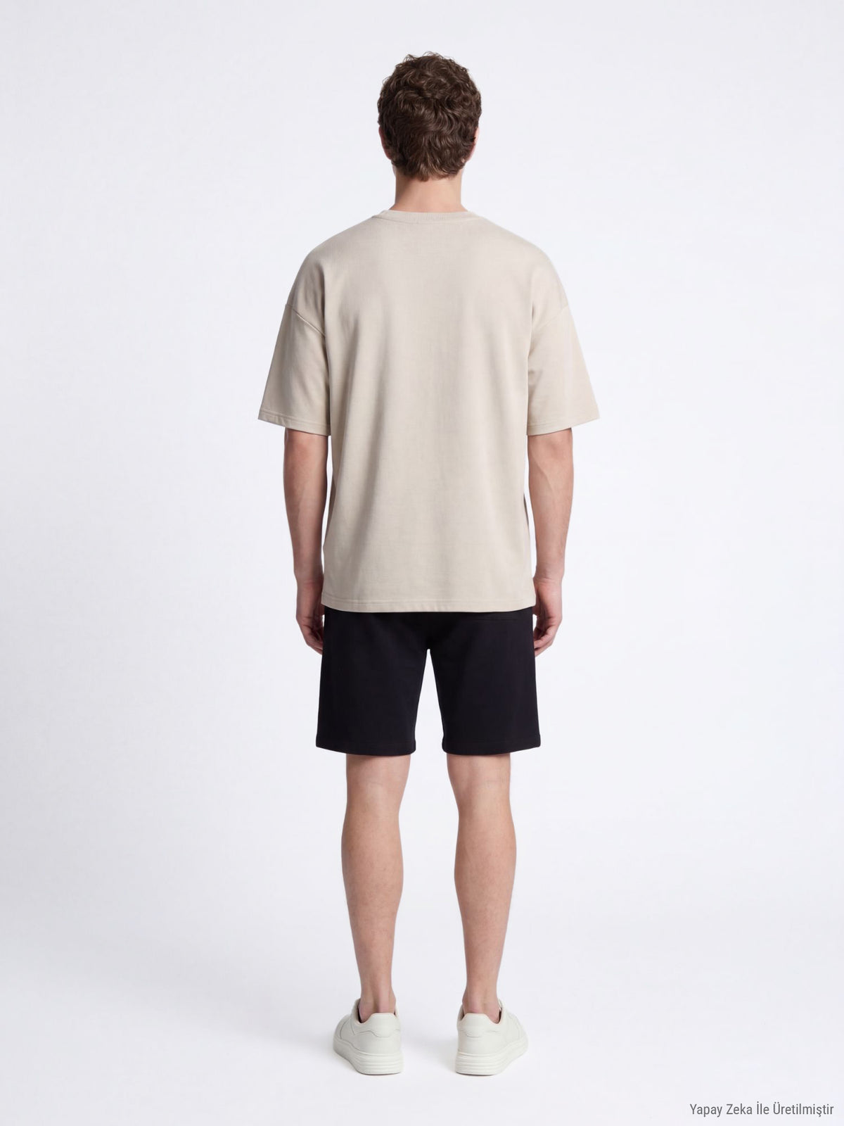 Bej Düz T-Shirt
