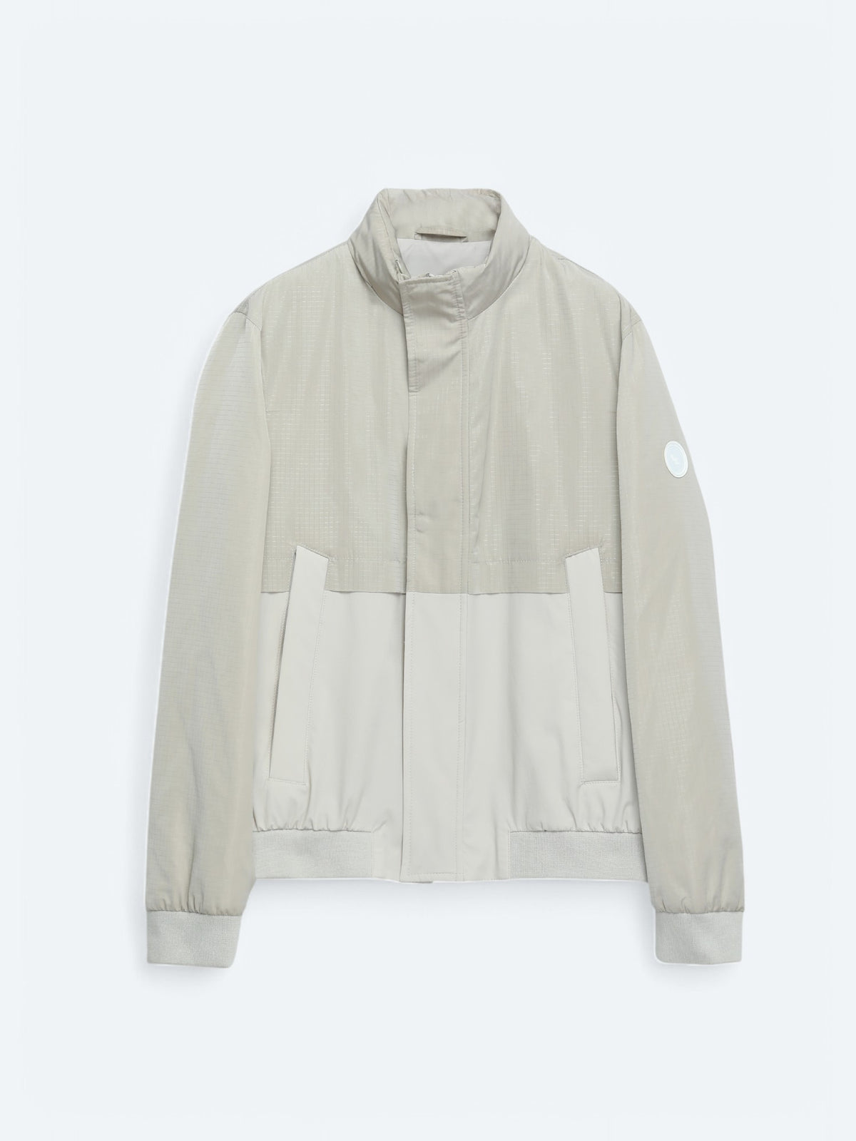 Bej Regular Fit Gizli Kapüşon Casual Dokuma Mont