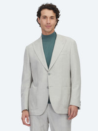 Gri Desenli Comfort Fit Örme Takım Elbise