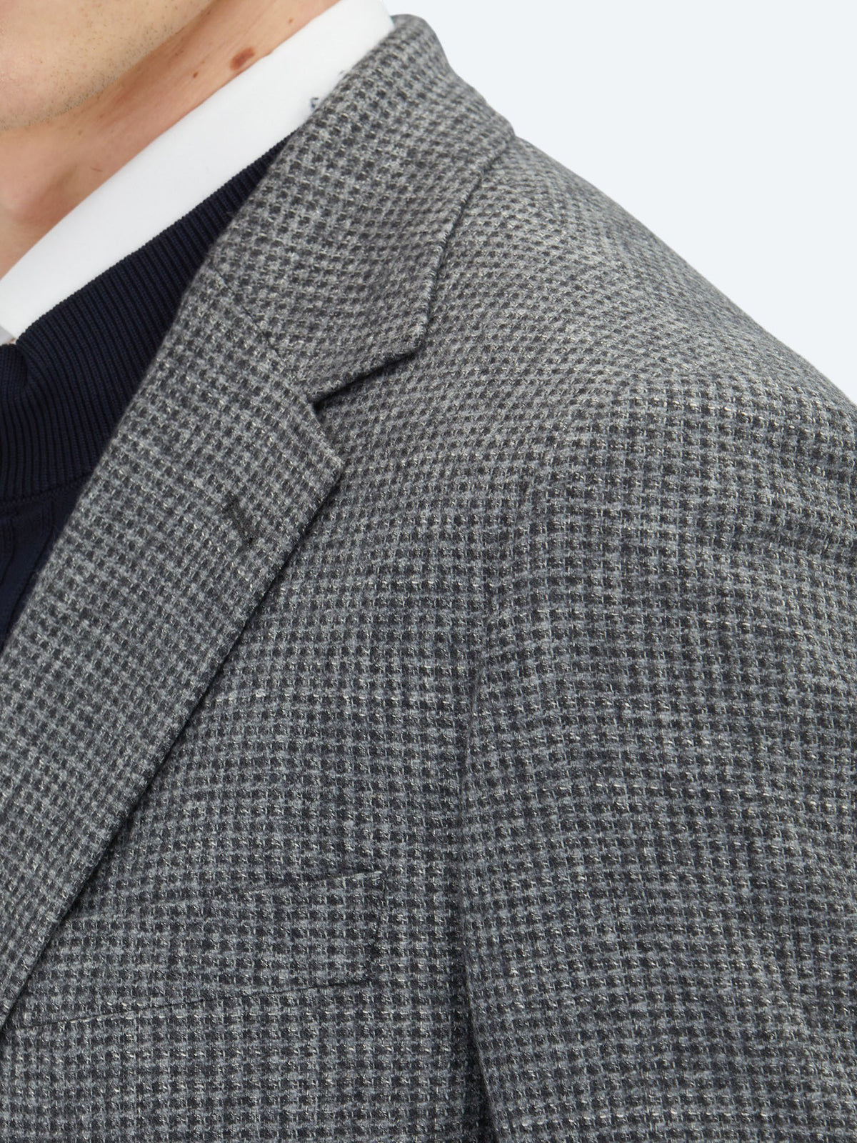 Gri Modern Fit Yün Karışımlı Ceket