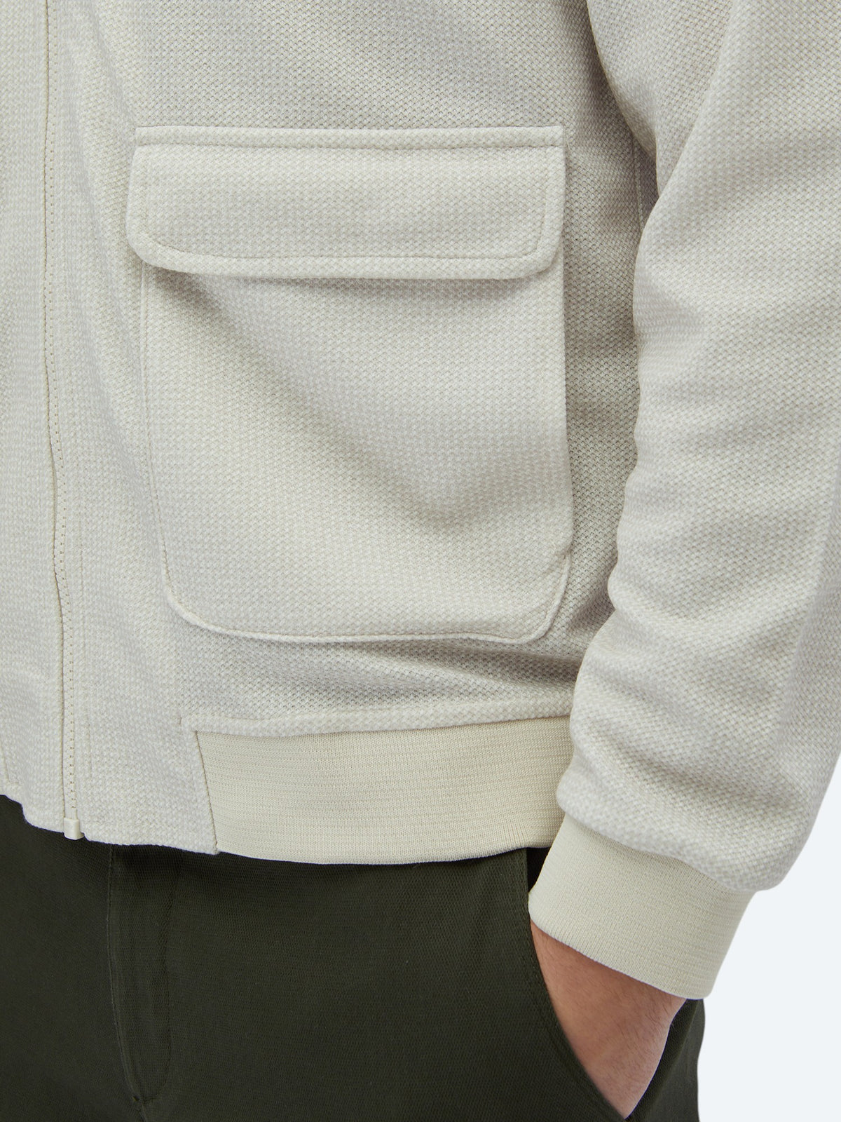 Bej Regular Fit Casual Örme Mont