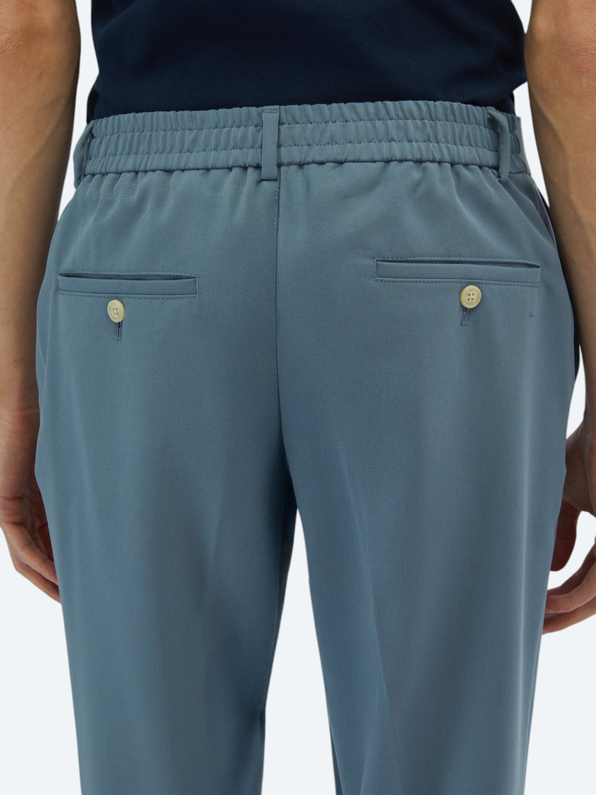 Havacı Mavi Dokuma Jogging Fit Casual Pantolon
