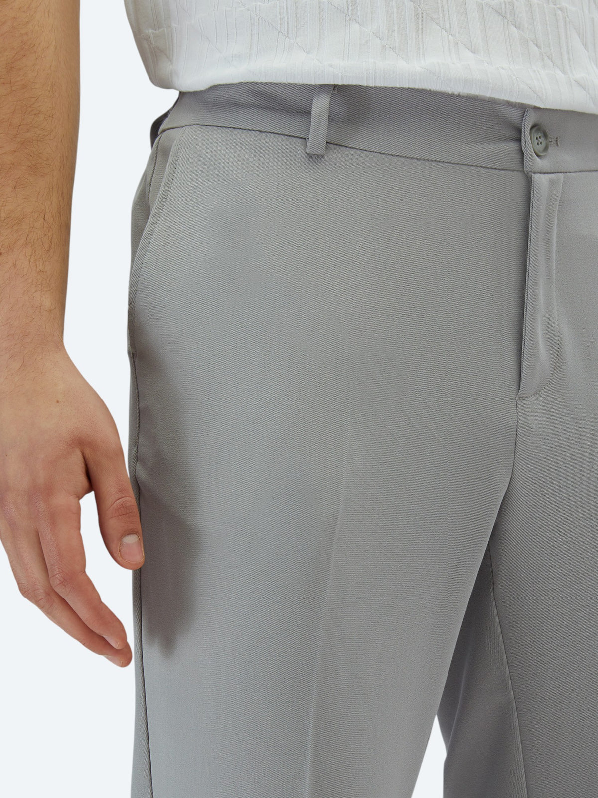 Gri Dokuma Jogging Fit Casual Pantolon