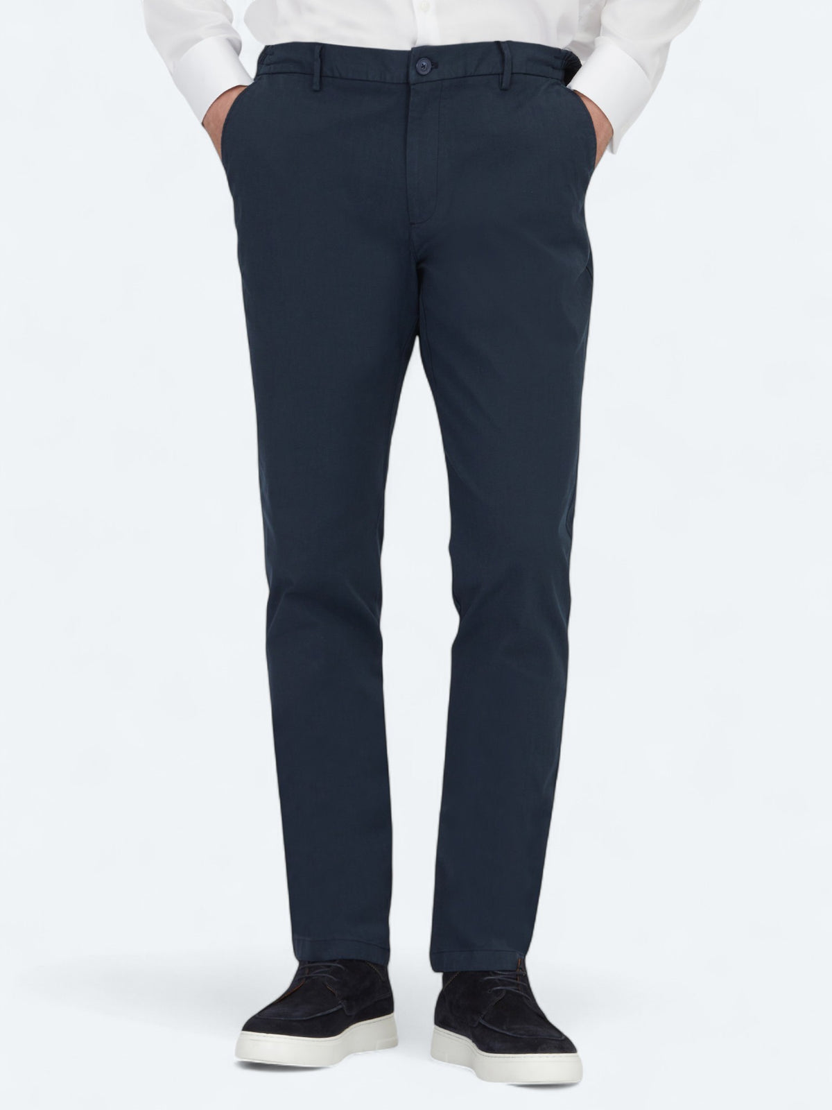 Lacivert Dokuma Jogging Fit Casual Pamuk Karışımlı Pantolon