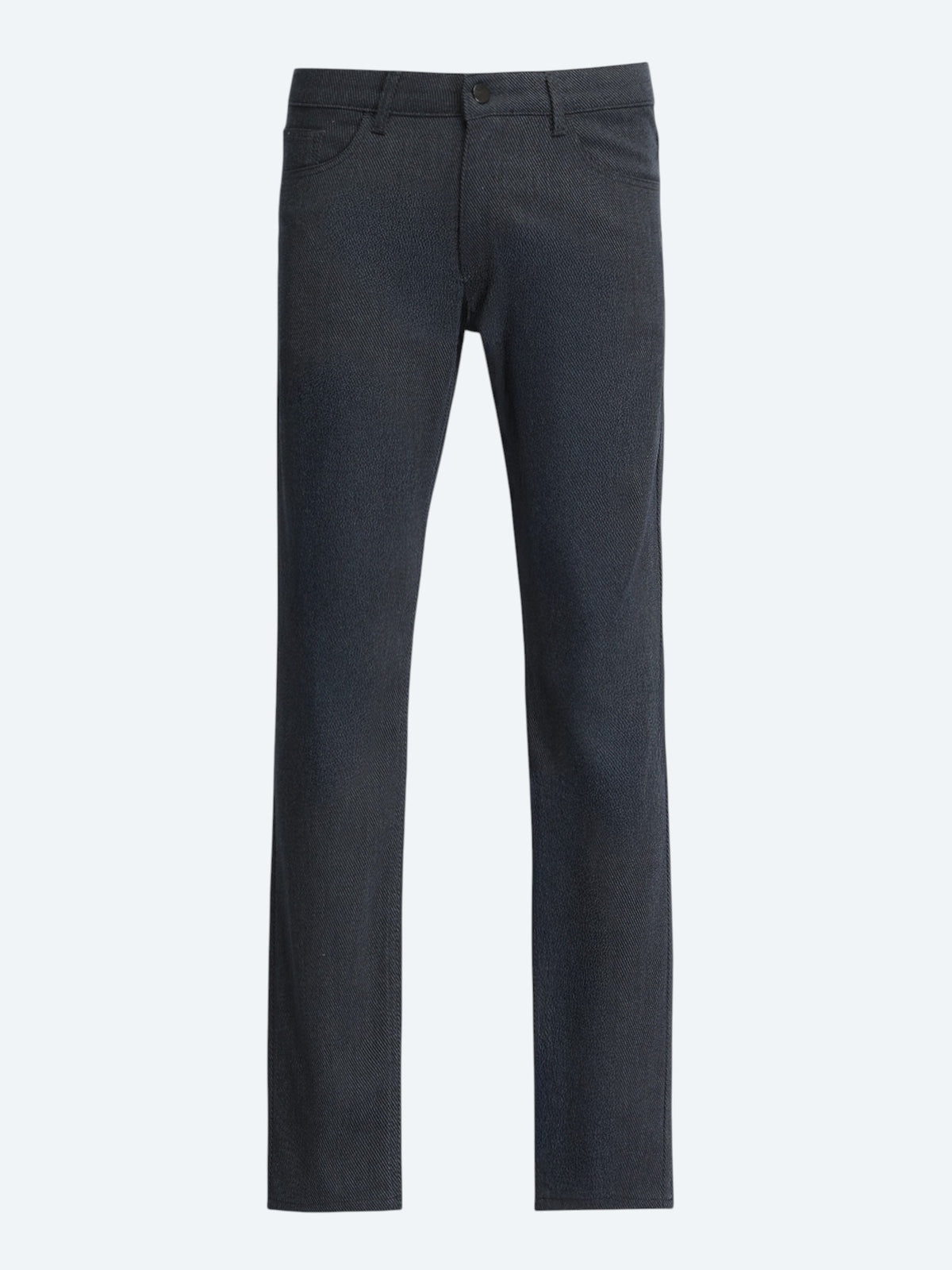 Siyah Dokuma Regular Fit Casual Pamuk Karışımlı Pantolon