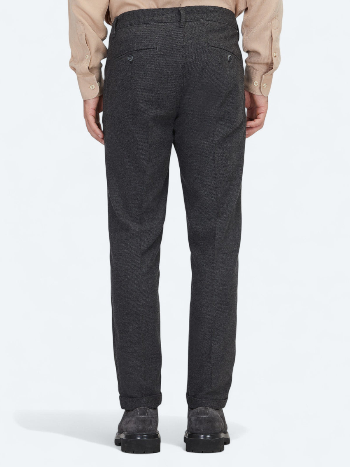 Antrasit Dokuma Jogging Fit Casual Yün Karışımlı Pantolon