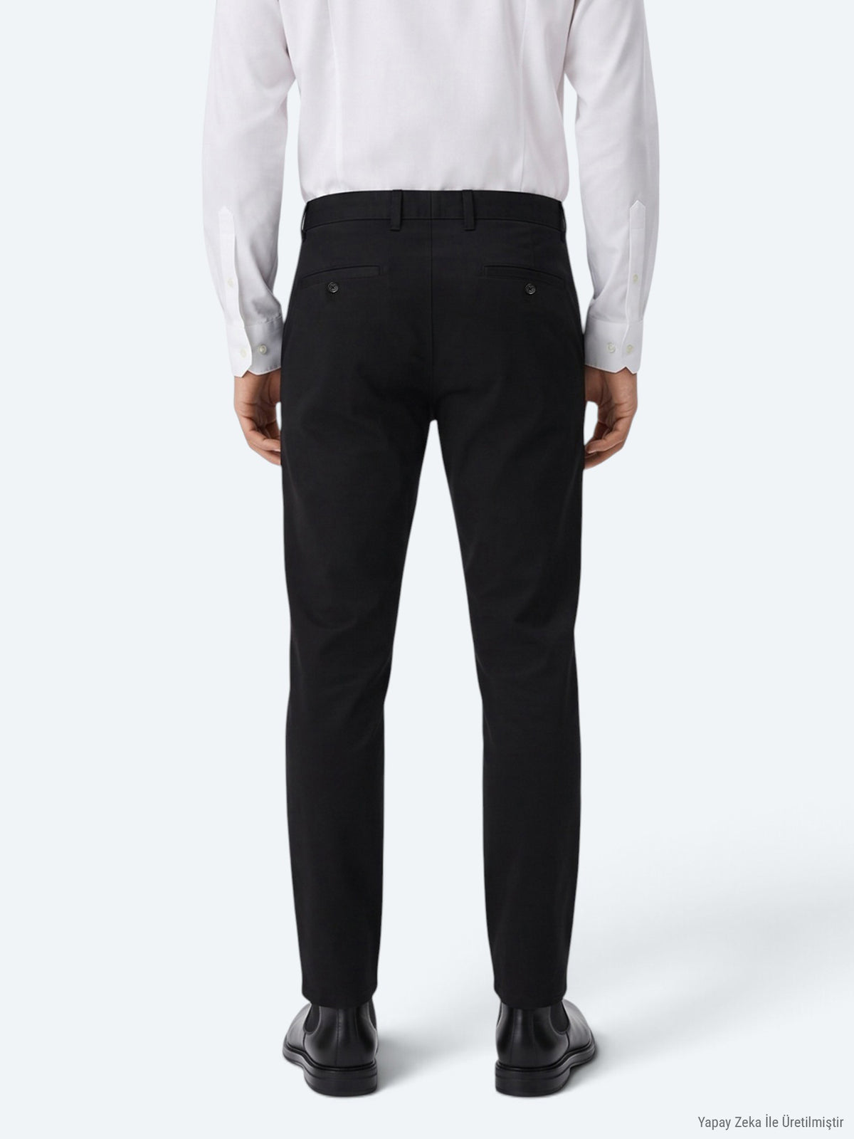 Siyah Düz Dokuma Jogging Fit Casual Pantolon