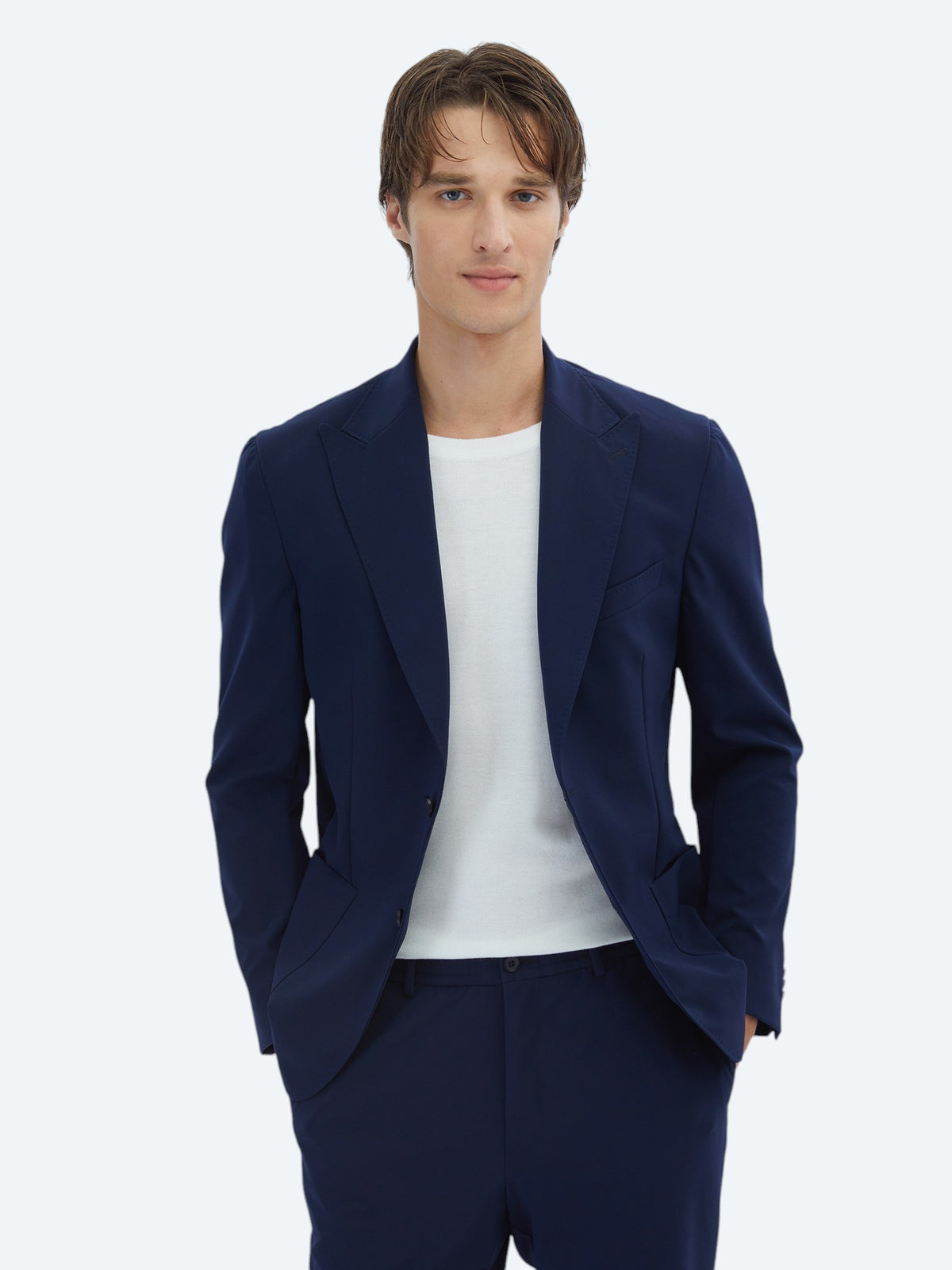 Lacivert Düz Modern Fit Takım Elbise