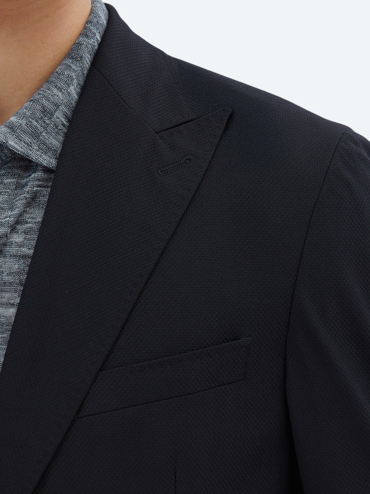 Siyah Desenli Modern Fit Ceket