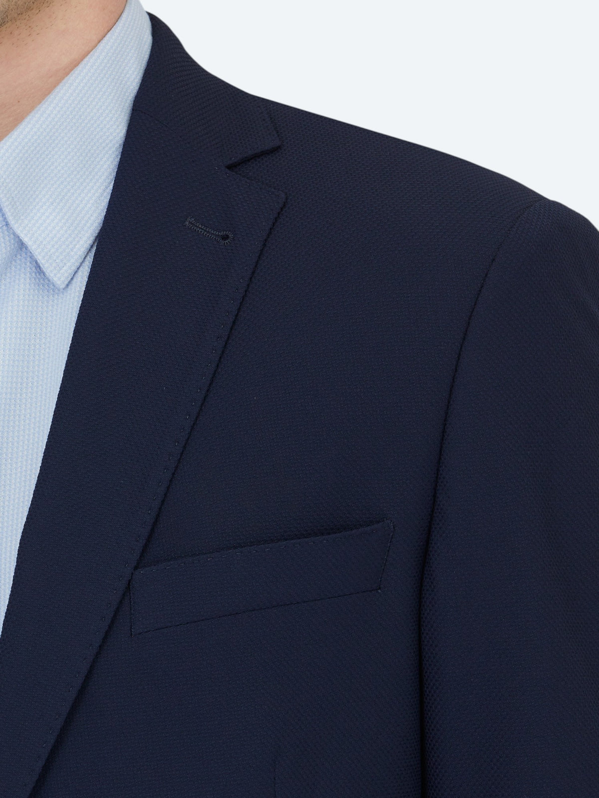 Lacivert Desenli Regular Fit Ceket
