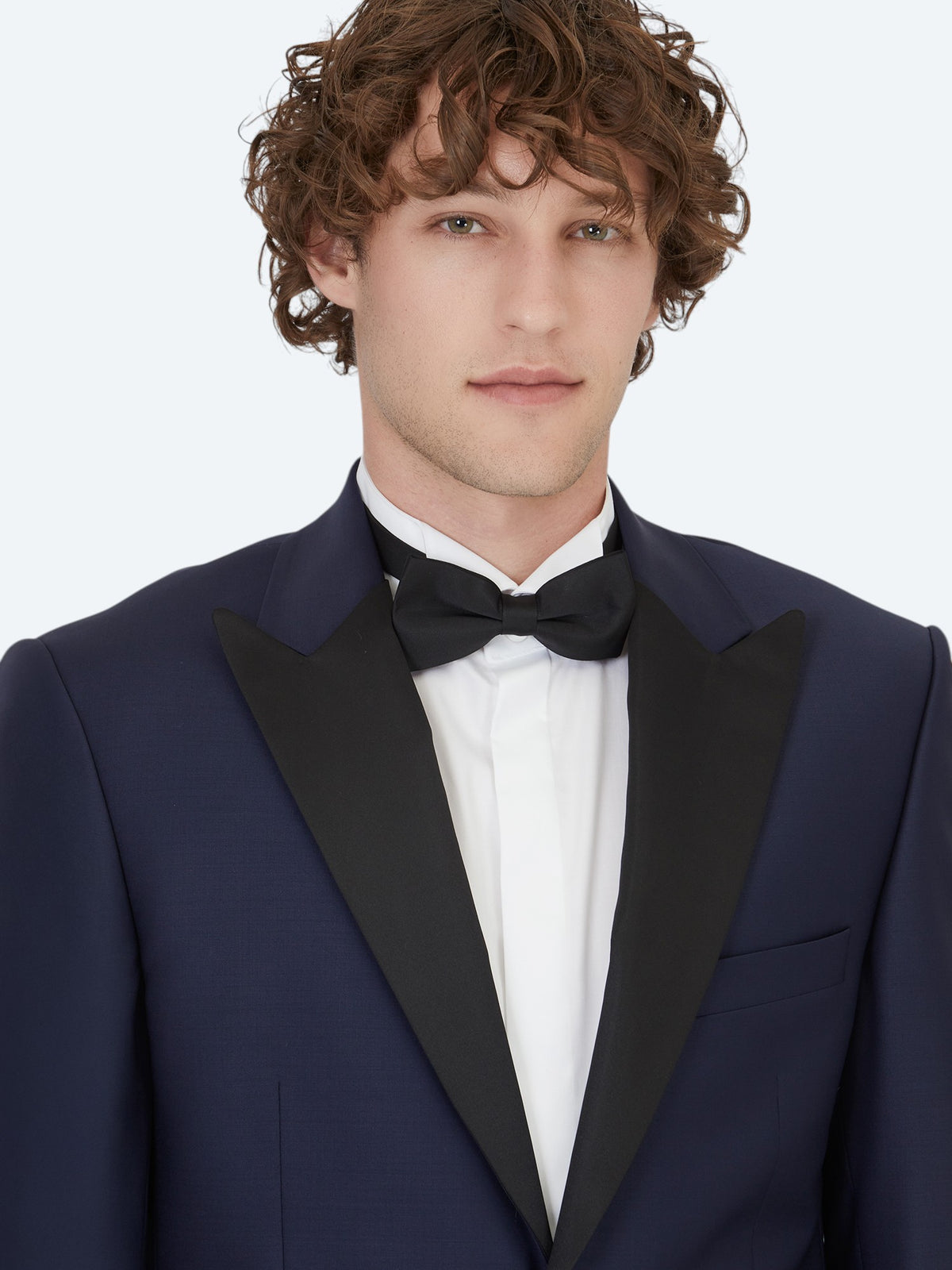 Saks Düz Slim Fit Çıkarılabilir Kruvaze Yaka Prinç Smokin Takım Elbiseee