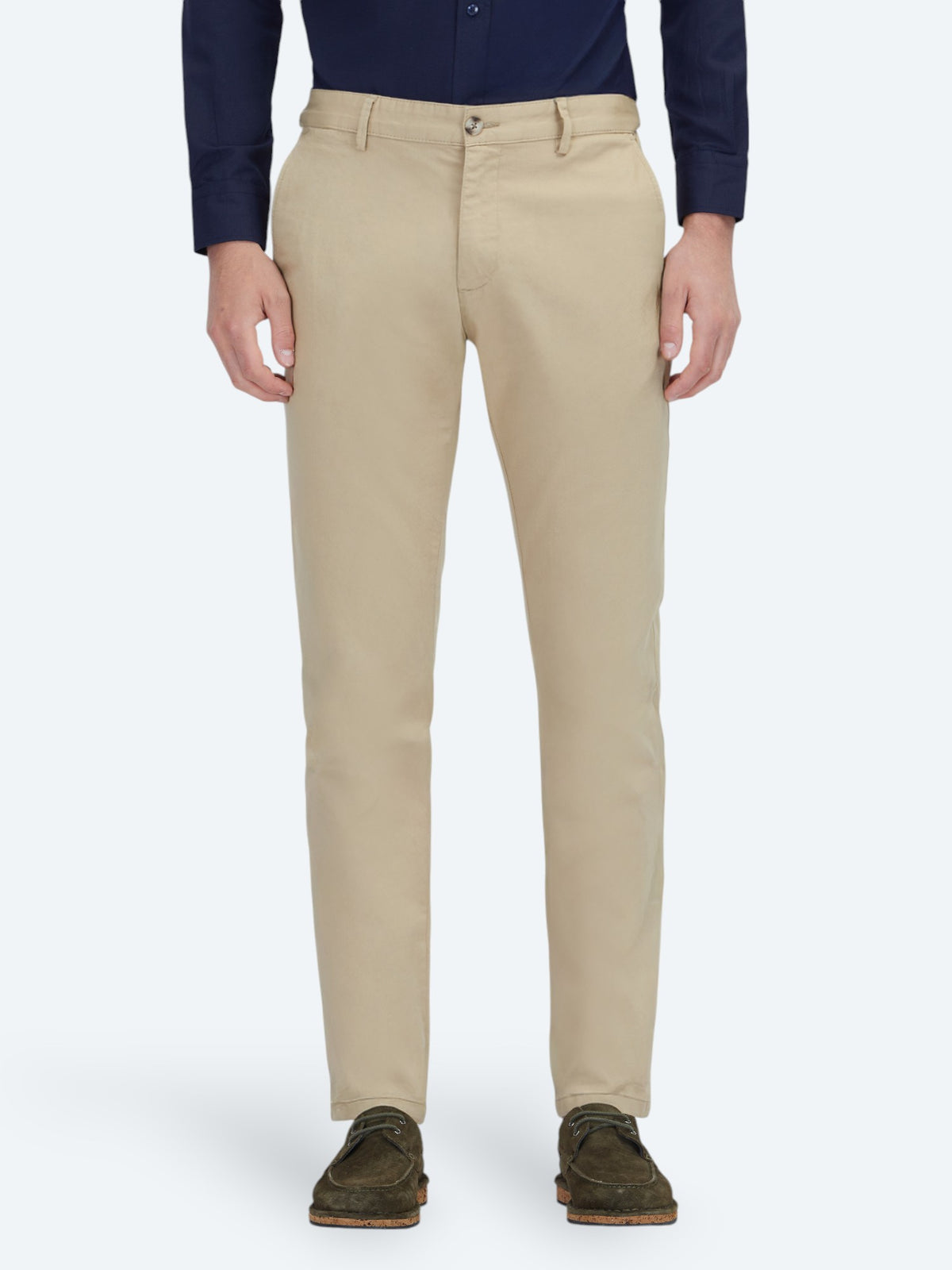 Safran Düz Dokuma Regular Fit Casual Pamuk Karışımlı Pantolon