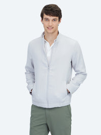 Gri Regular Fit Dik Yaka Casual Dokuma Mont