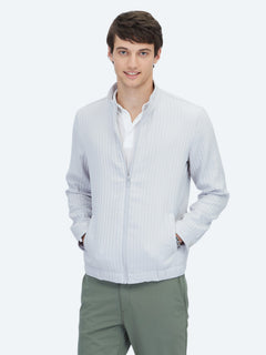 Gri Regular Fit Dik Yaka Casual Dokuma Mont