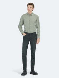 Haki Slim Fit Denim Pamuk Karışımlı Pantolon