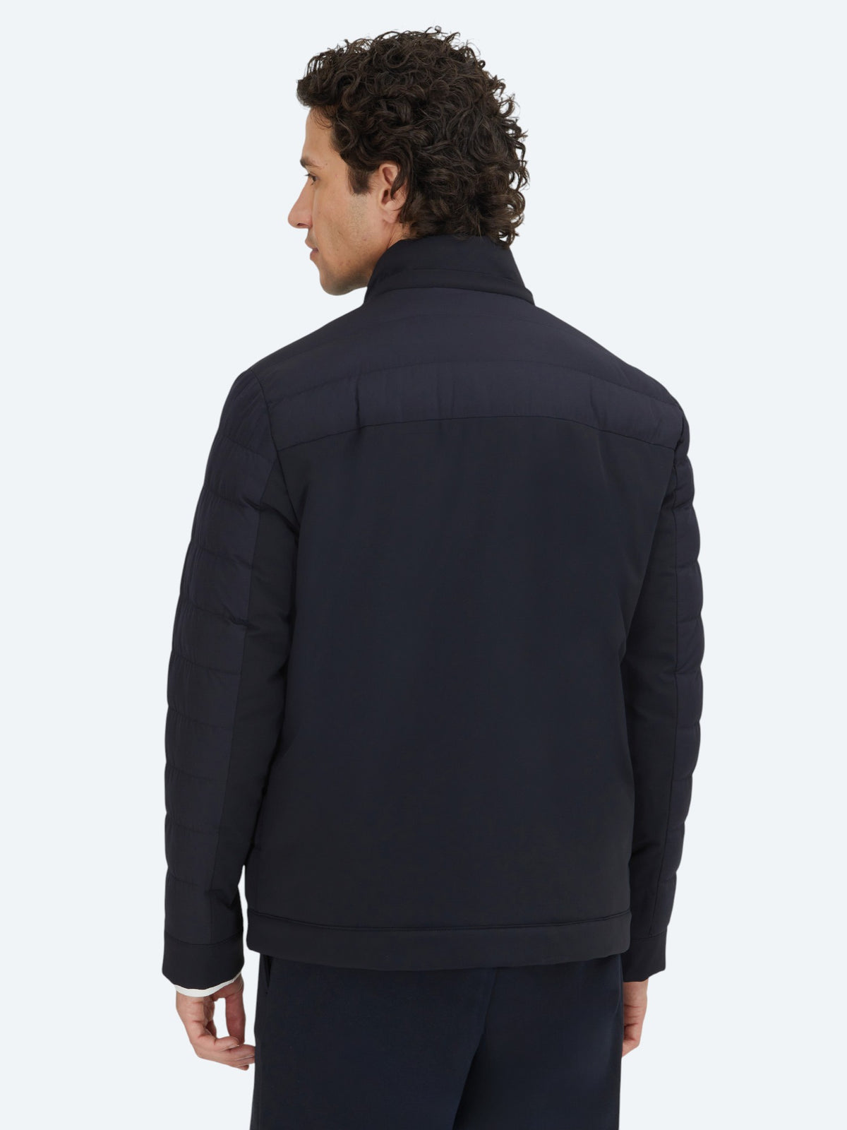 Lacivert Regular Fit Kapüşonlu Casual Dokuma Mont