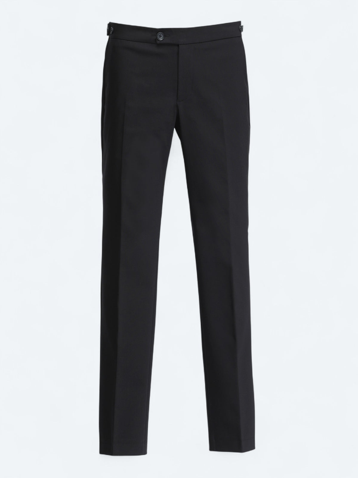 Siyah Dokuma Regular Fit Smart Casual Pamuk Karışımlı Pantolon