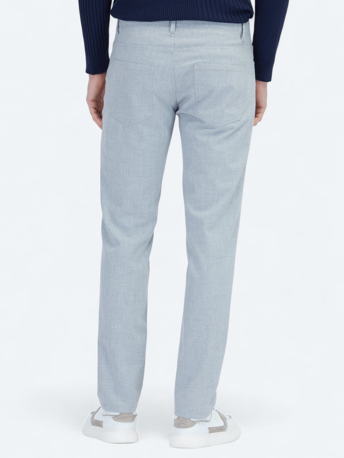 Gri Dokuma Slim Fit Casual Pantolon