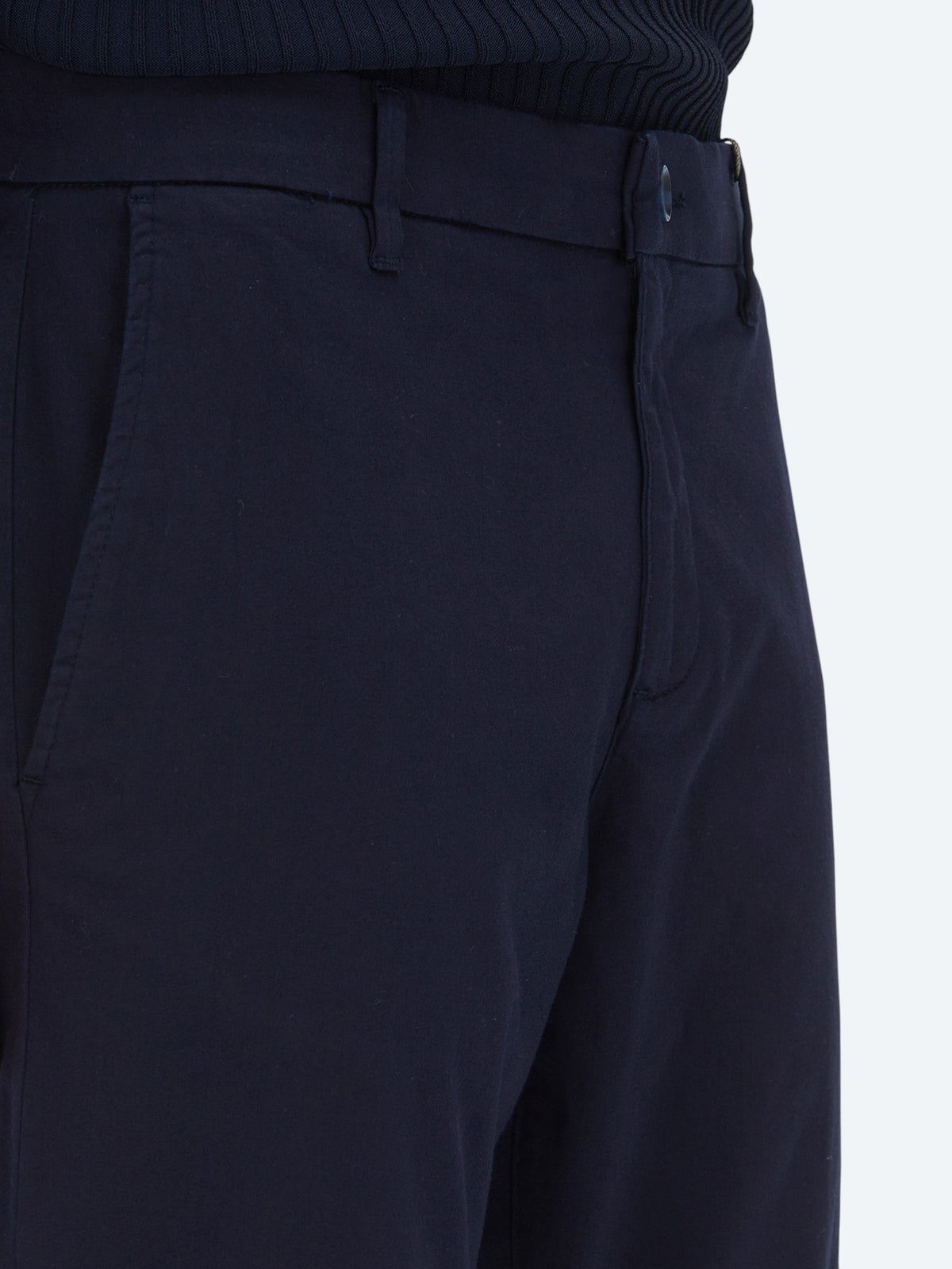 Lacivert Düz Dokuma Regular Fit Casual Pamuk Karışımlı Pantolon