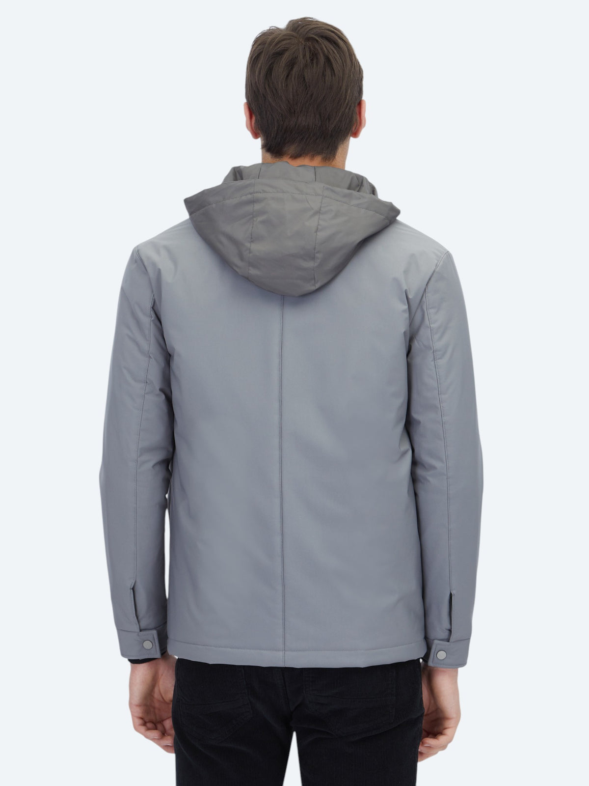 Gri Regular Fit Micro Jel Elyaflı Spor Ceket