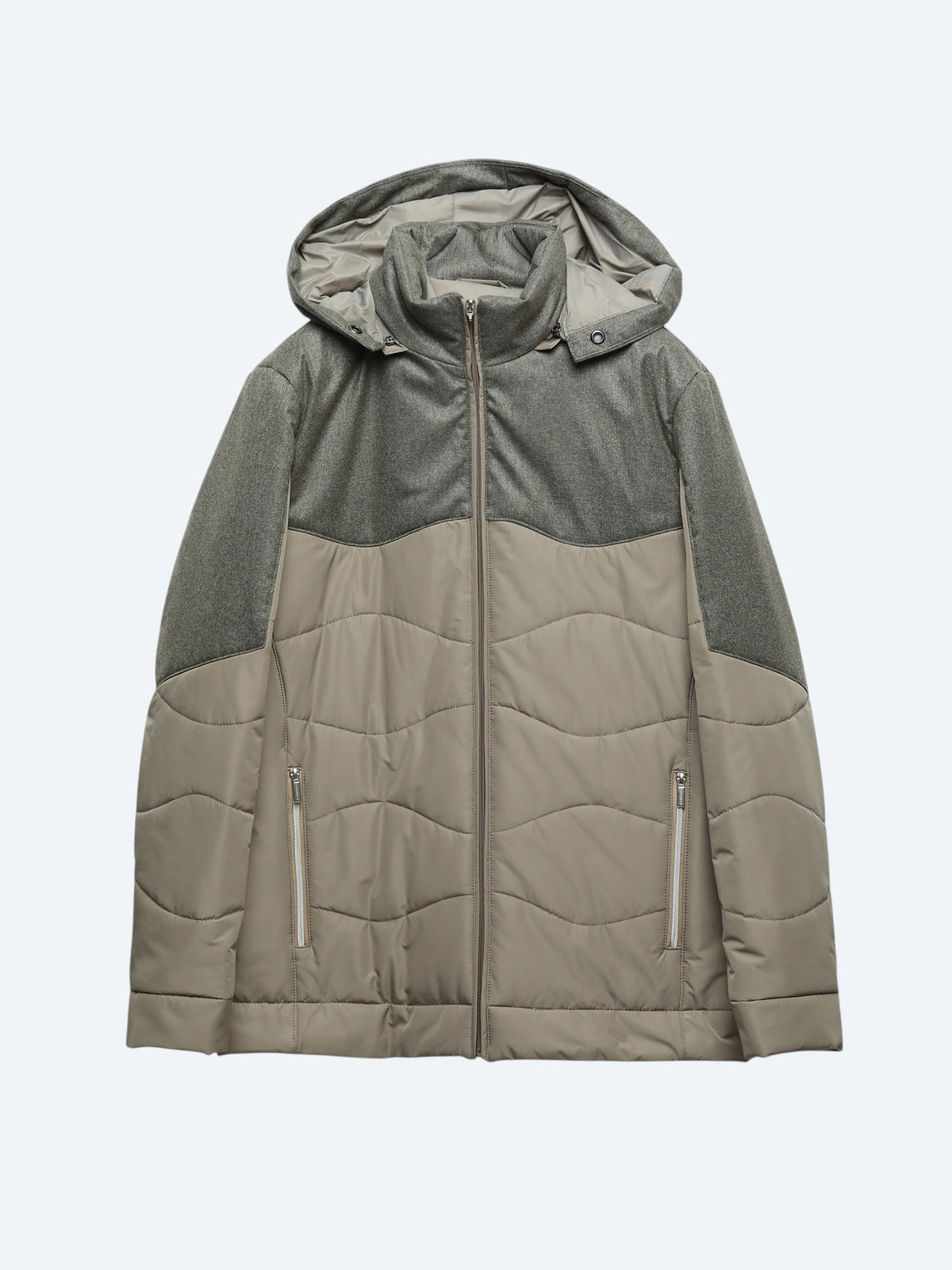 Vizon Regular Fit Kapüşonlu Casual Dokuma Mont