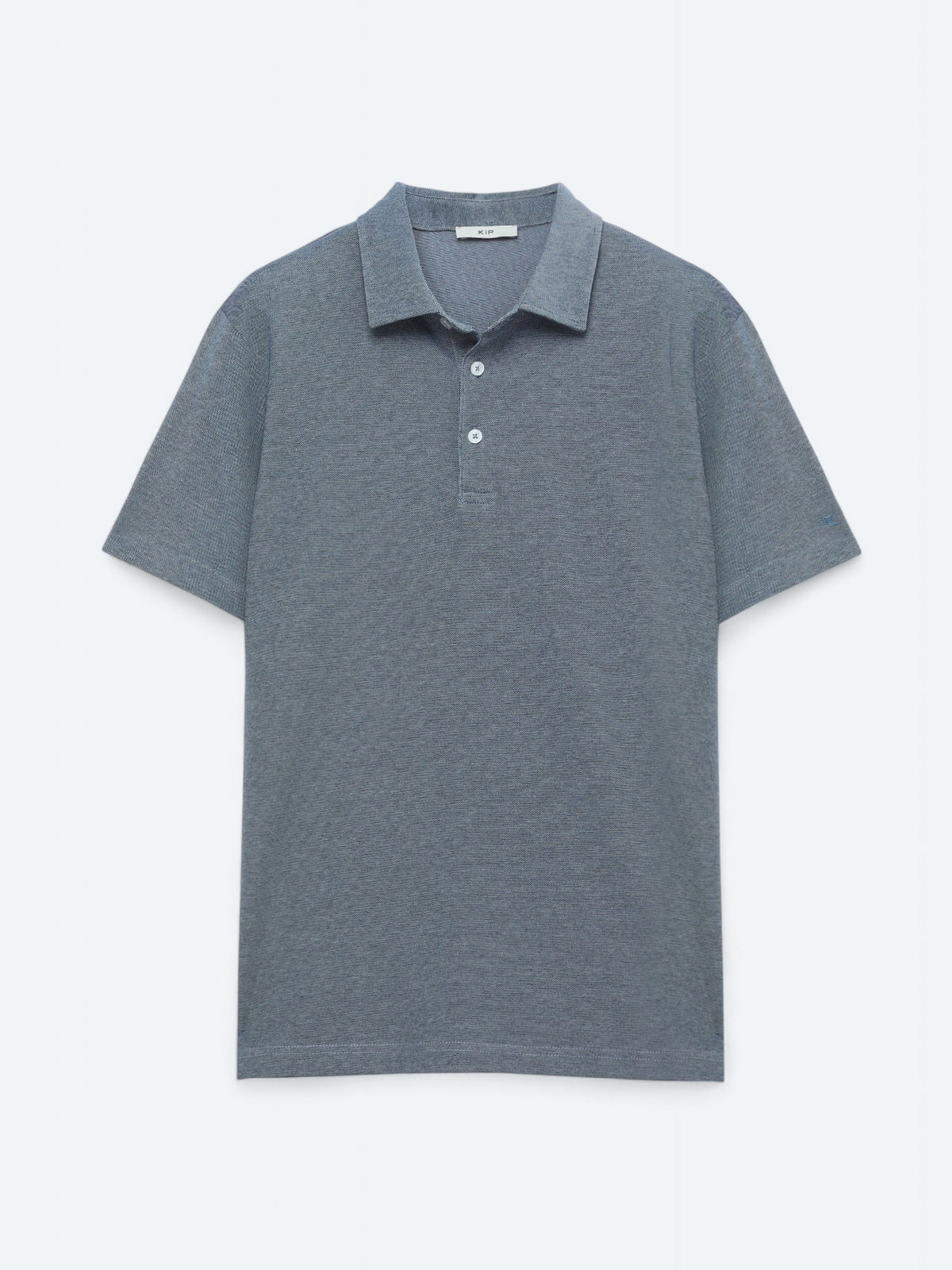 Lacivert Polo Yaka Pamuk Karışımlı T-Shirt