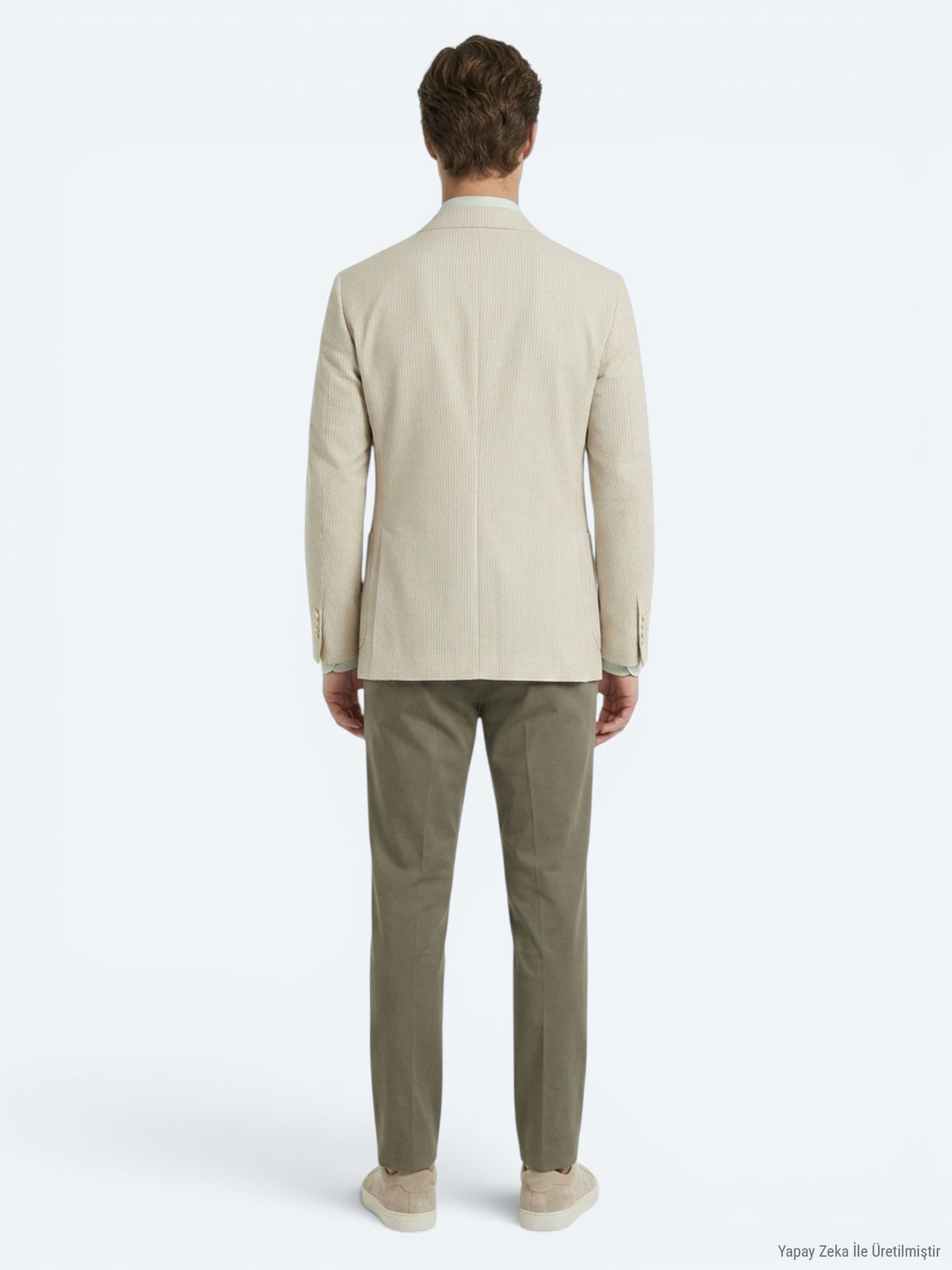 Bej Modern Fit Pamuk Karışımlı Ceket