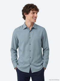 Mint Regular Fit Uzun Dokuma Casual Gömlek