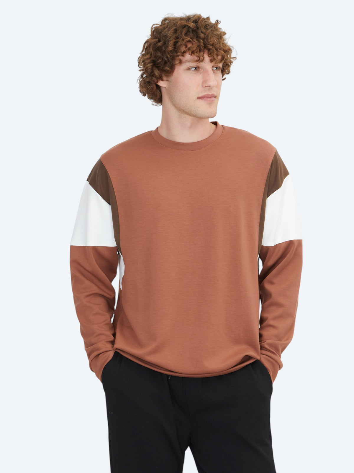 Kiremit Bisiklet Yaka Sweatshirt
