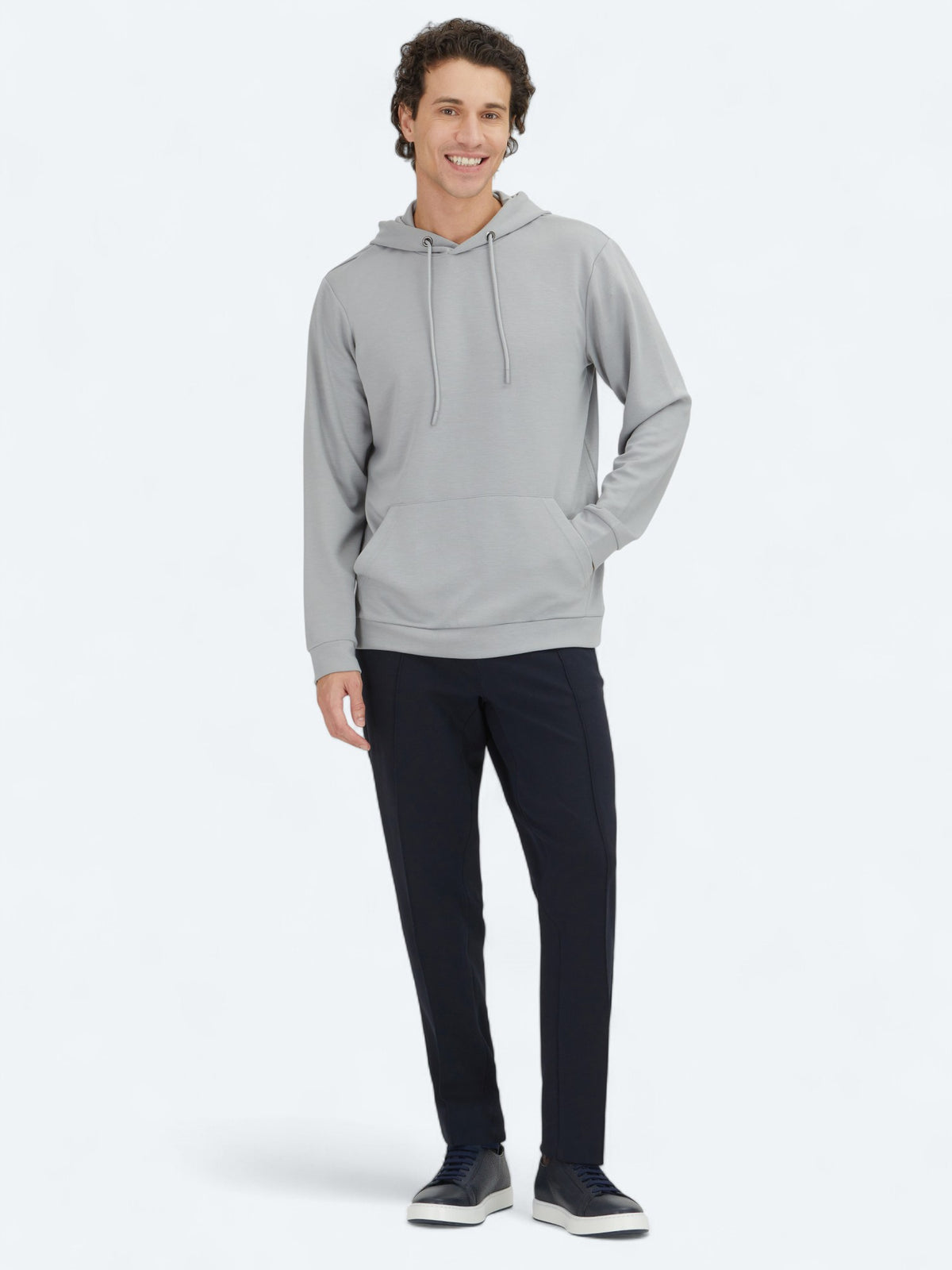 Gri Kapüşonlu Sweatshırt