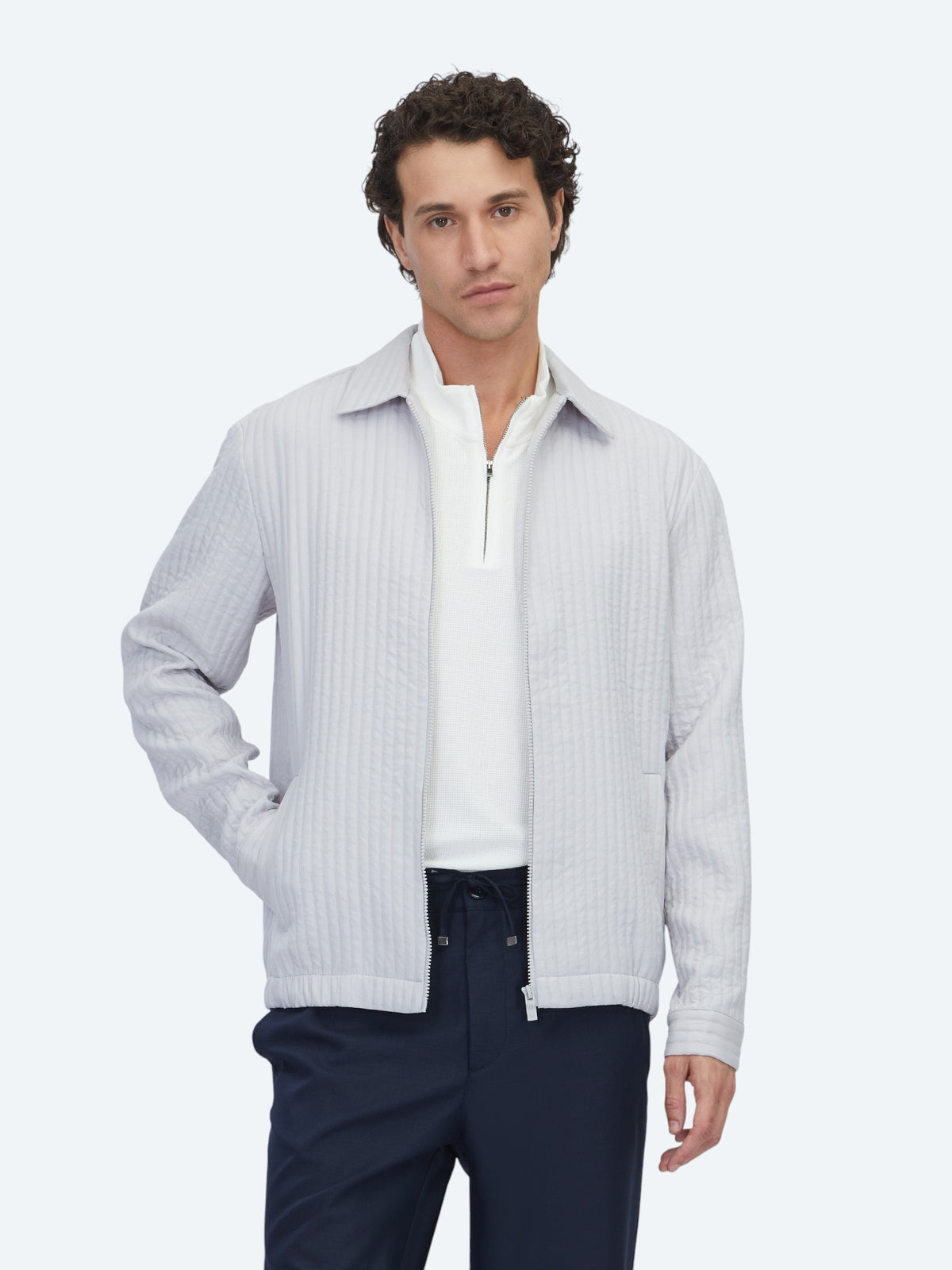 Gri Regular Fit Dokuma Overshırt