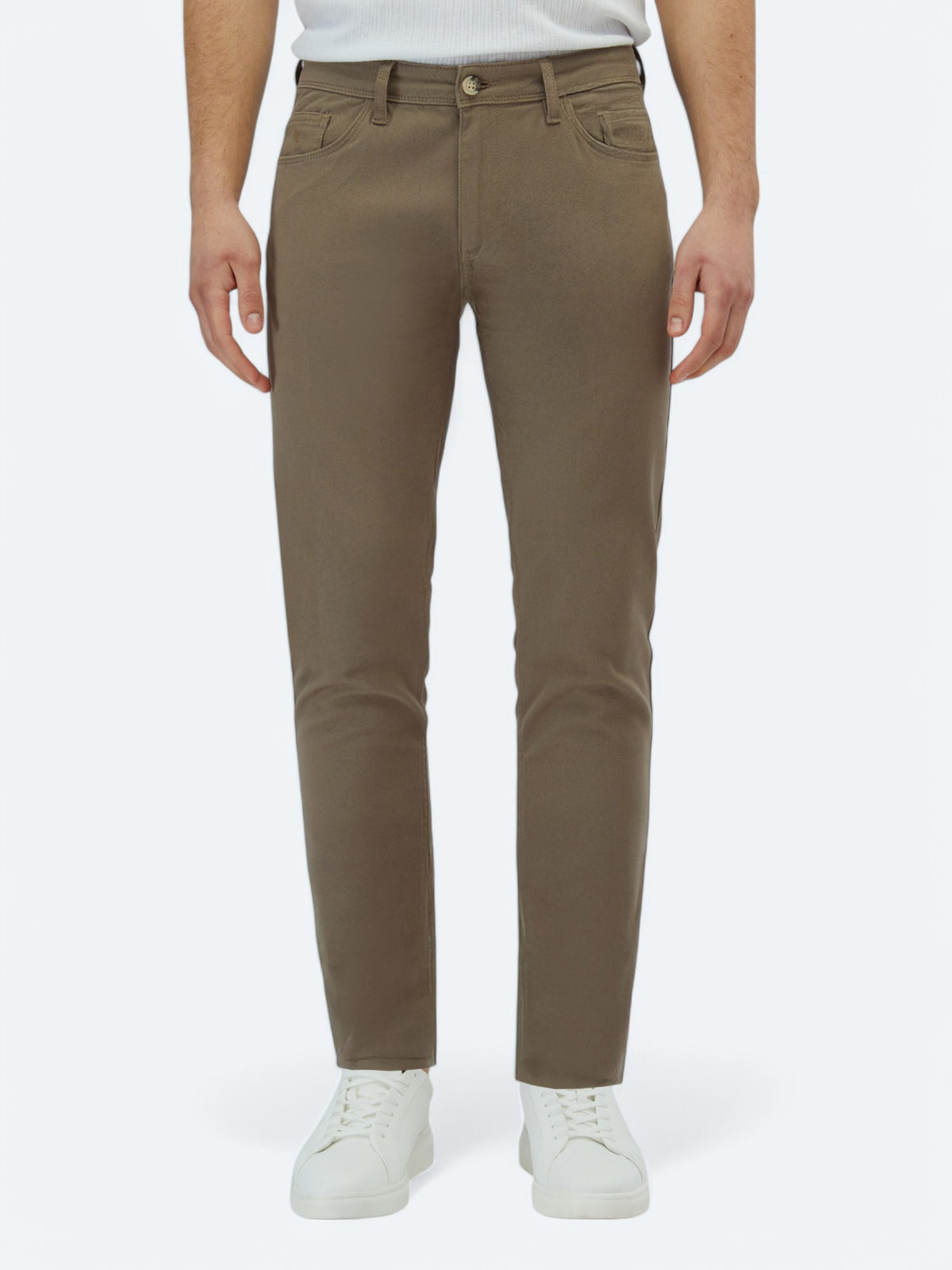 Fındık Dokuma Slim Fit Casual Pamuk Karışımlı Pantolon