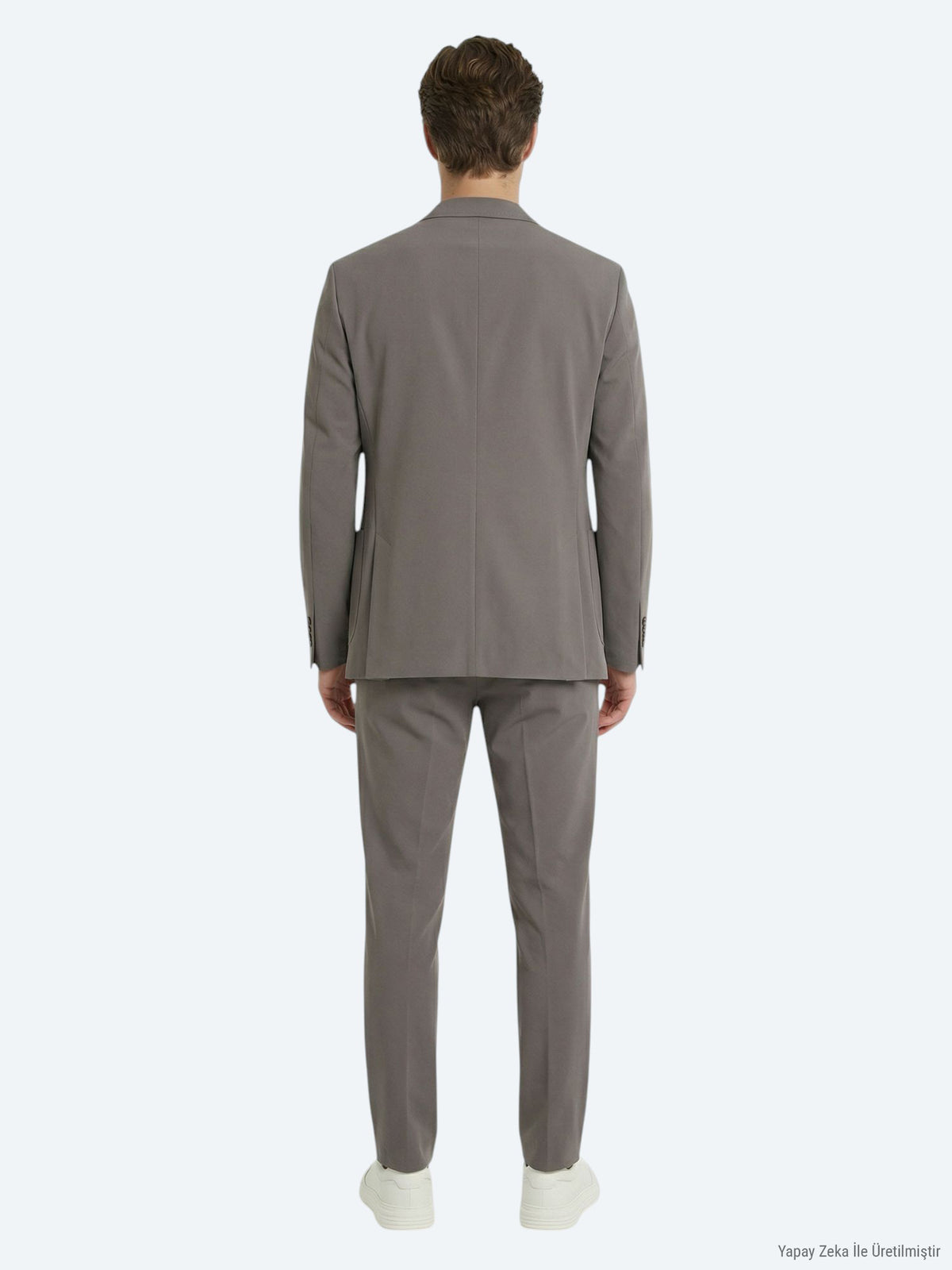 Haki Düz Modern Fit Takım Elbise