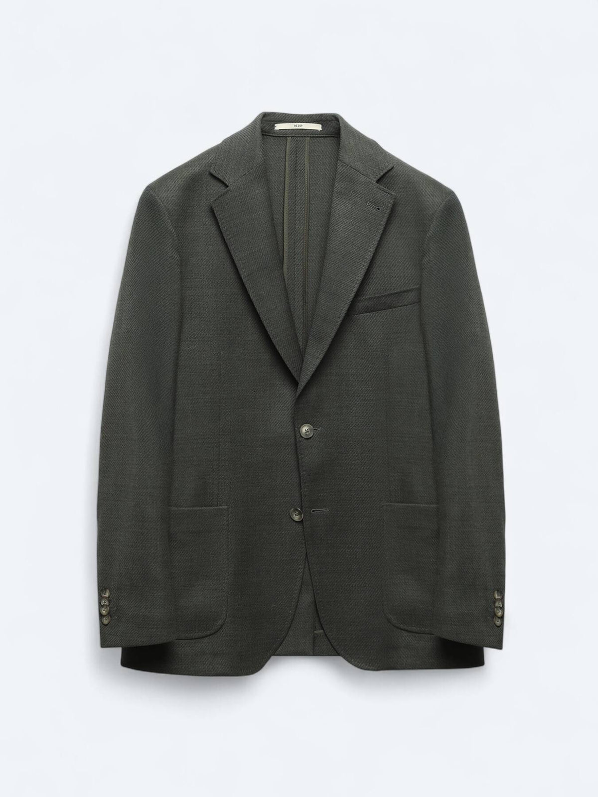 Haki Modern Fit Yün Karışımlı Ceket