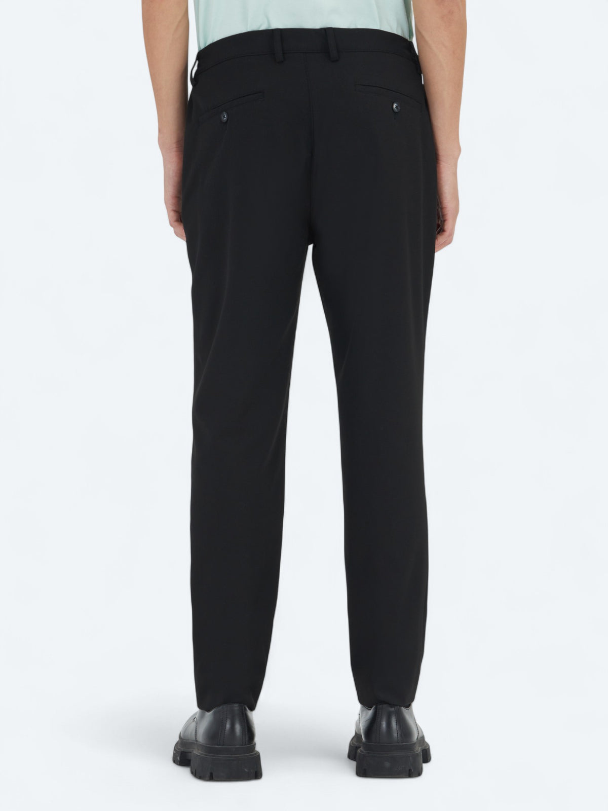 Siyah Düz Dokuma Jogging Fit Casual Pantolon