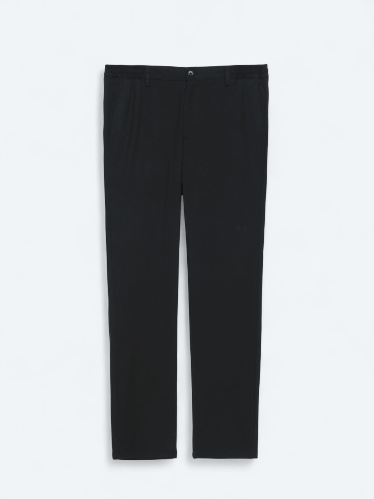 Siyah Düz Dokuma Jogging Fit Casual Pantolon
