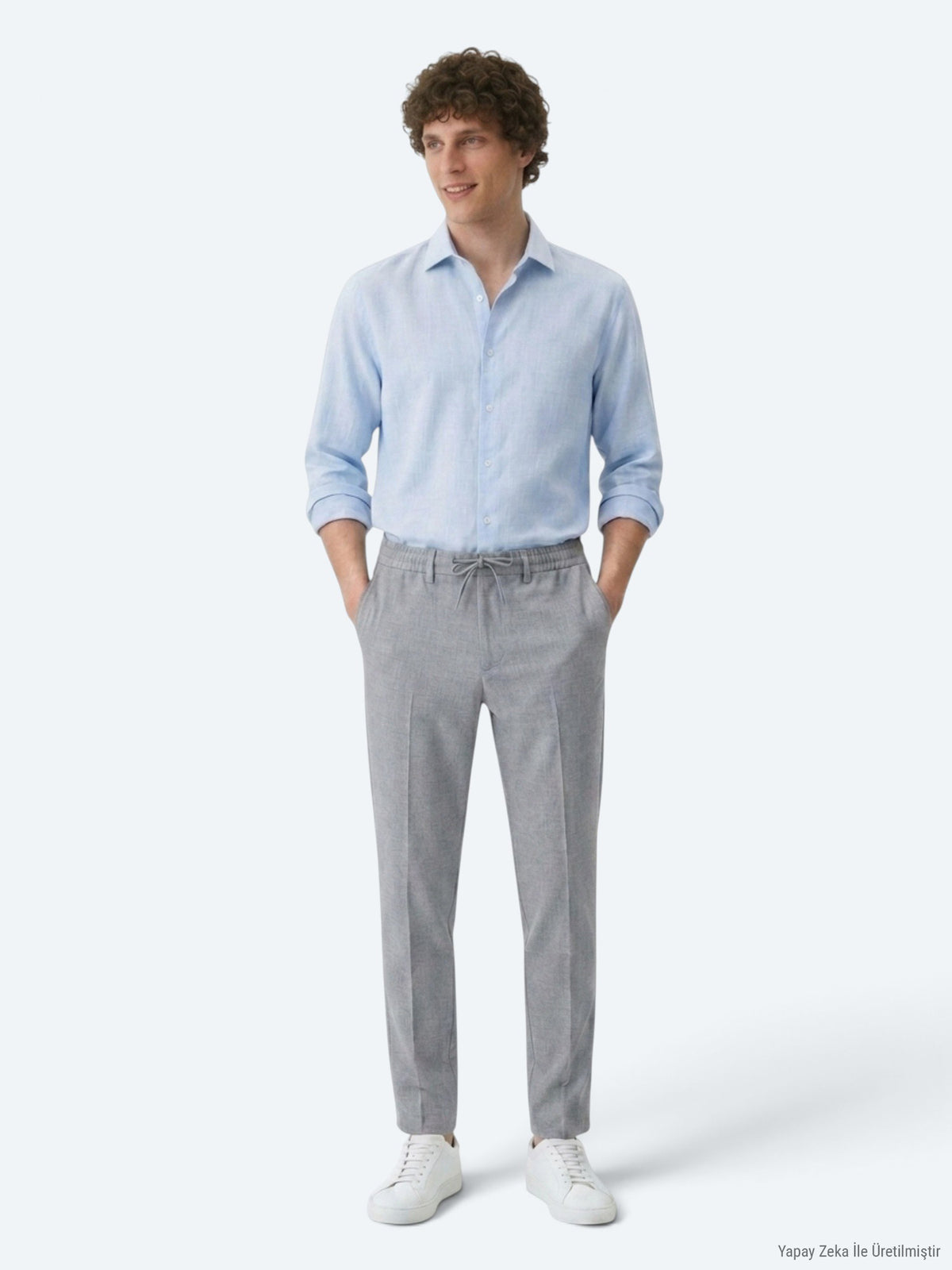 Antrasit Düz Dokuma Jogging Fit Casual Pantolon