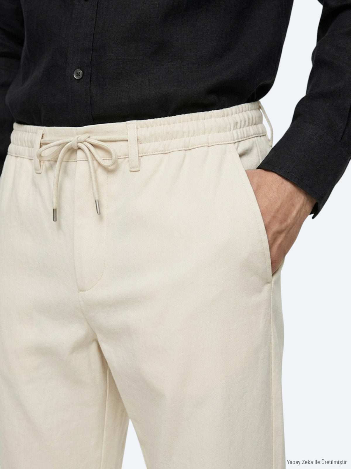 Koyu Bej Düz Dokuma Jogging Fit Casual Pantolon