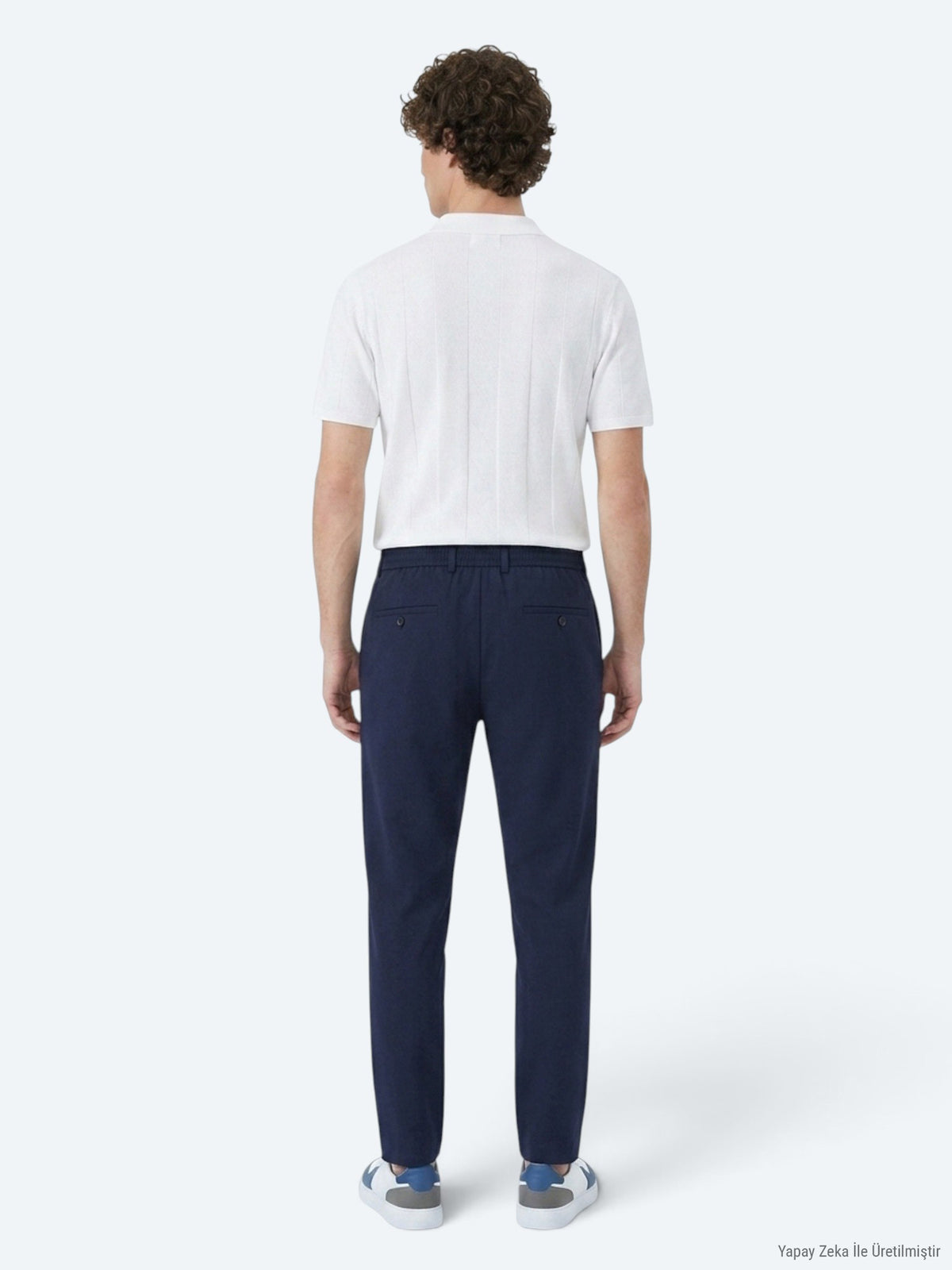 Lacivert Düz Dokuma Jogging Fit Casual Pantolon