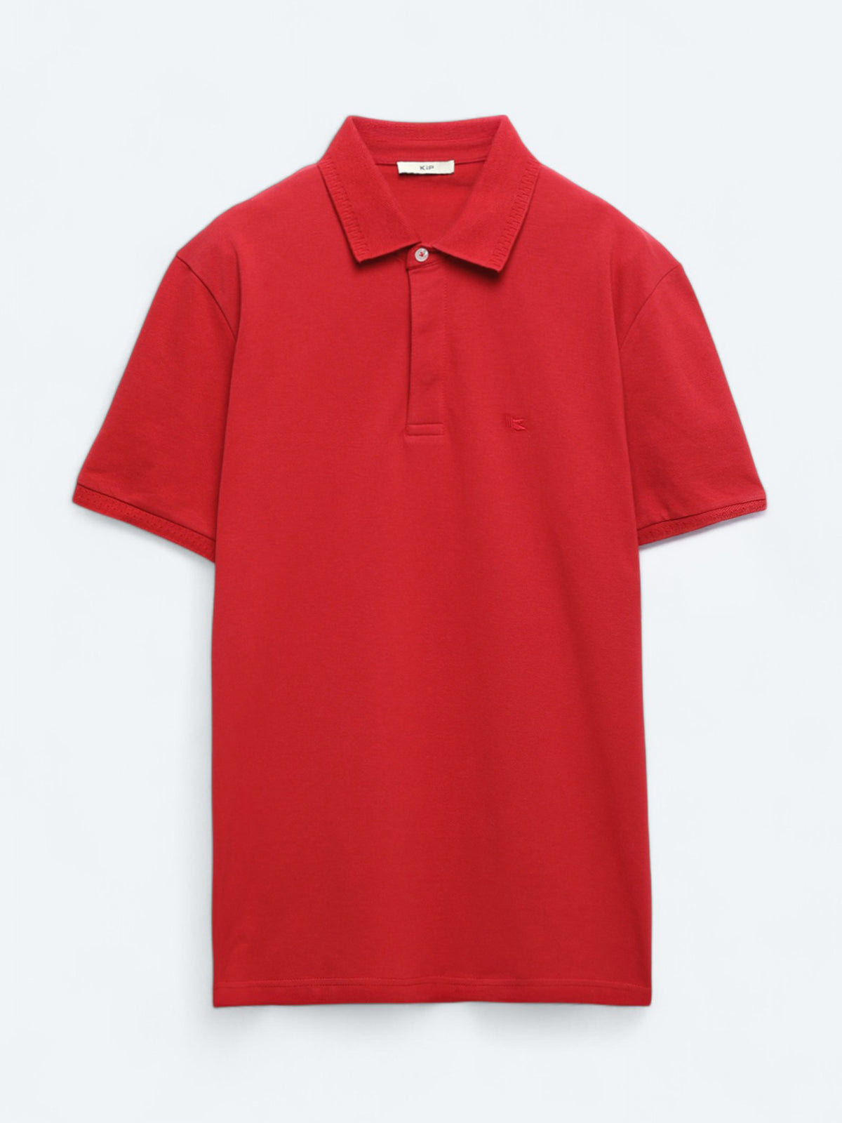 Kırmızı Düz %100 Pamuk T-Shirt