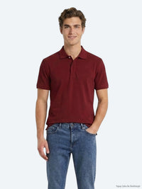 Bordo Düz %100 Pamuk T-Shirt
