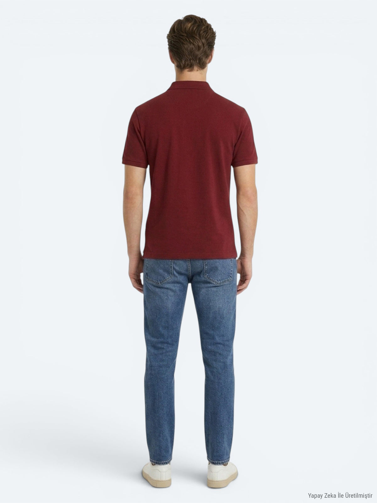 Bordo Düz %100 Pamuk T-Shirt
