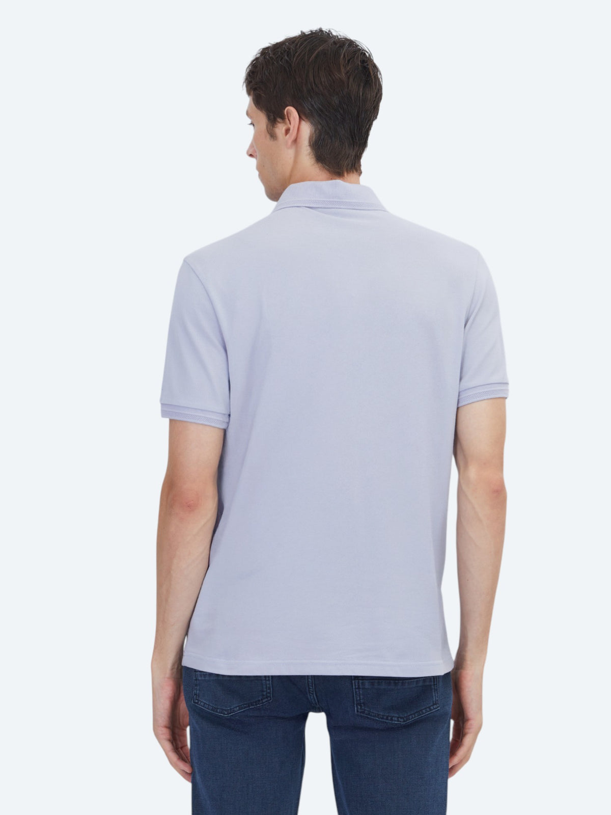 Lila Düz %100 Pamuk T-Shirt