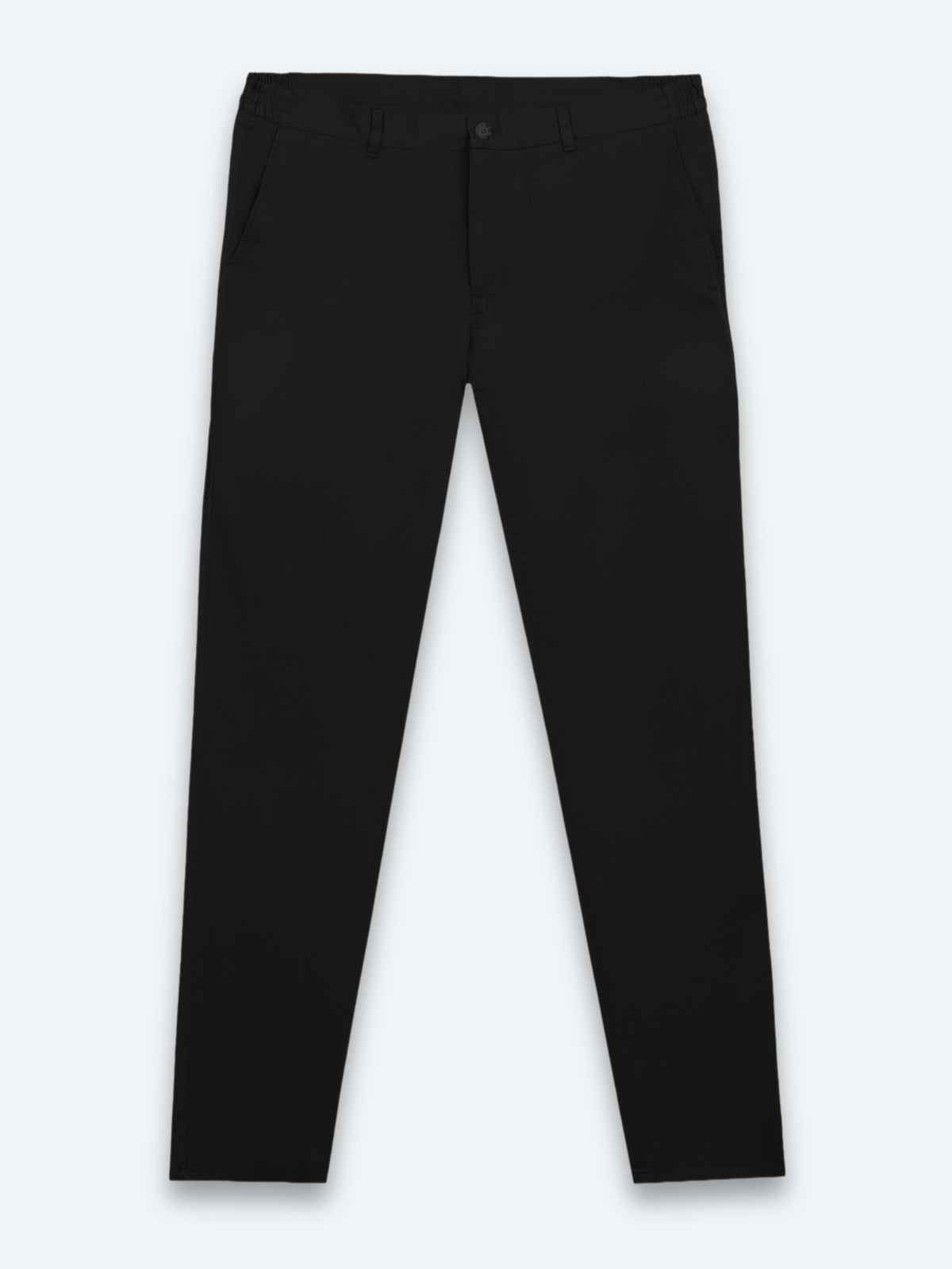 Siyah Dokuma Jogging Fit Casual Pamuk Karışımlı Pantolon