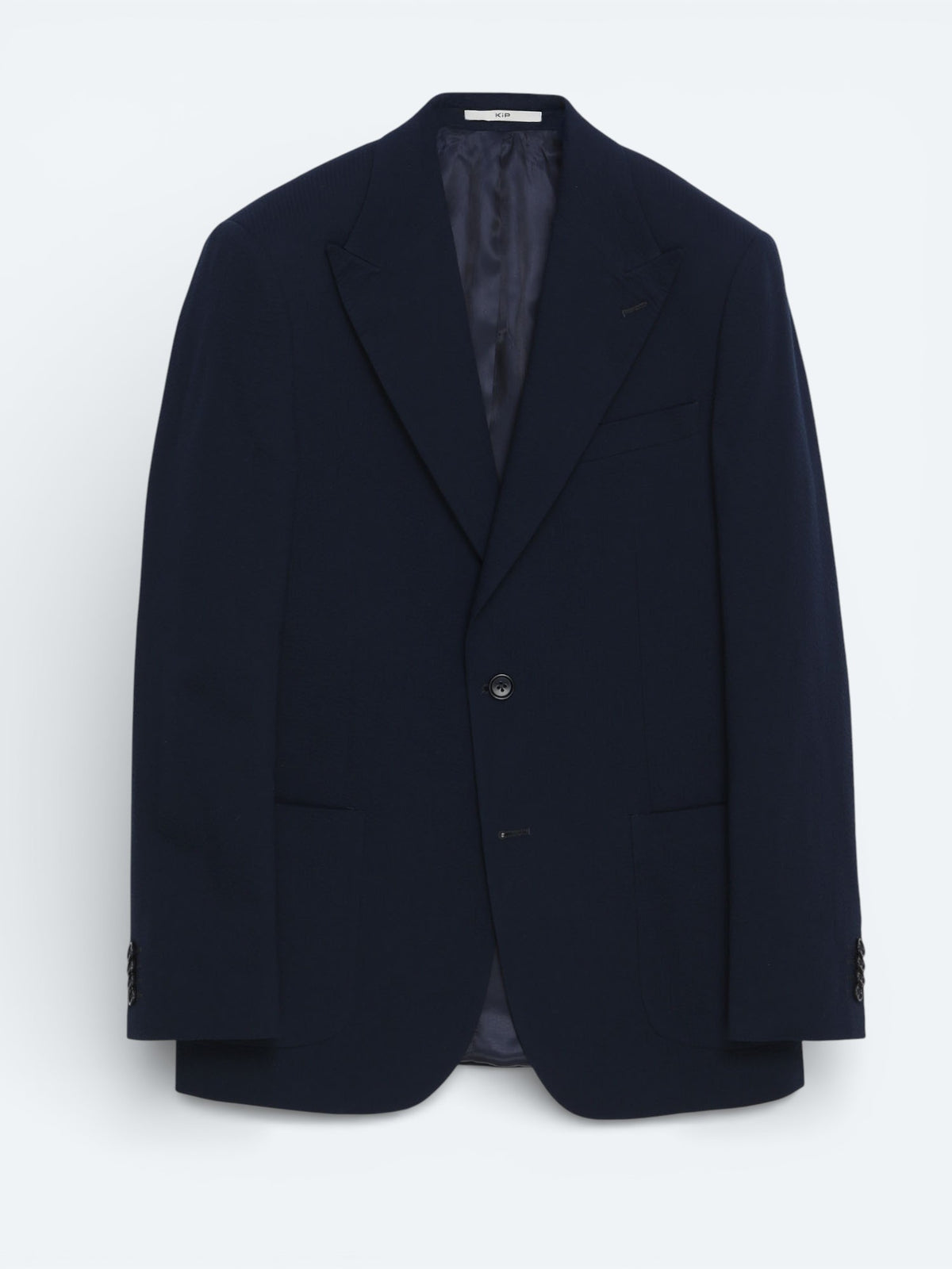 Lacivert Düz Modern Fit Pamuk Karışımlı Takım Elbise