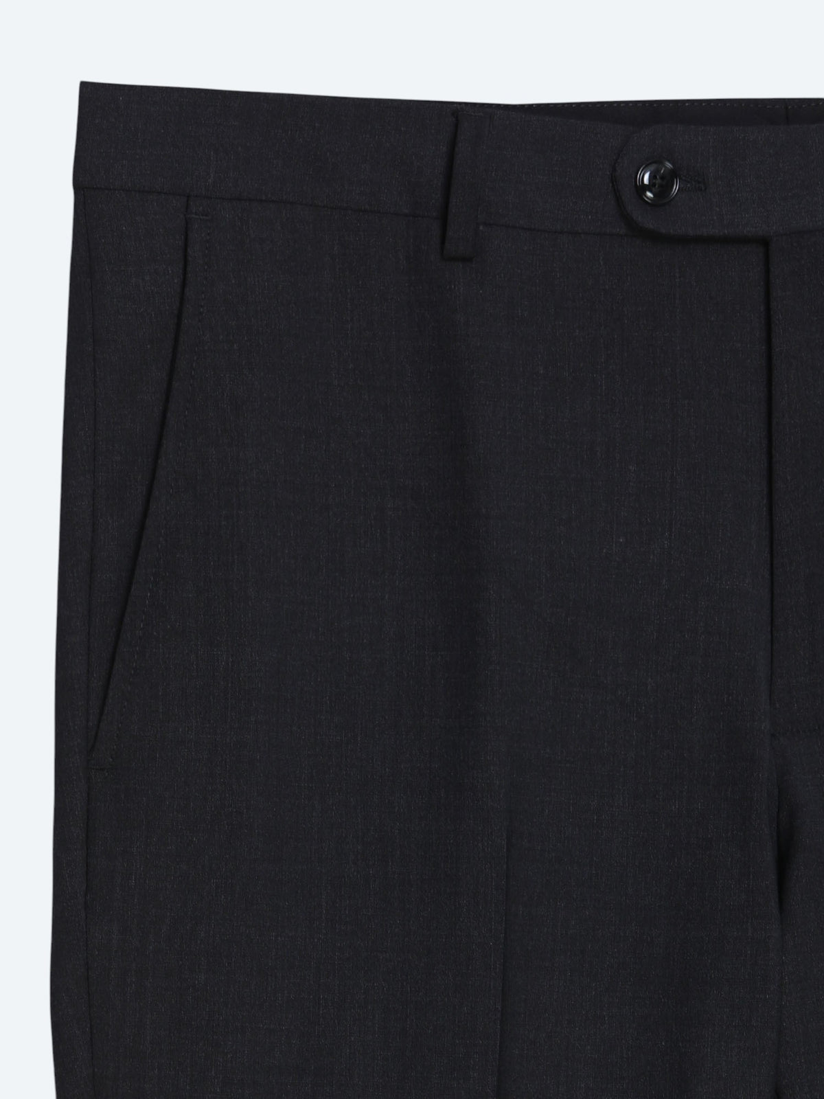 Antrasit Düz Modern Fit Yün Karışımlı Takım Elbise